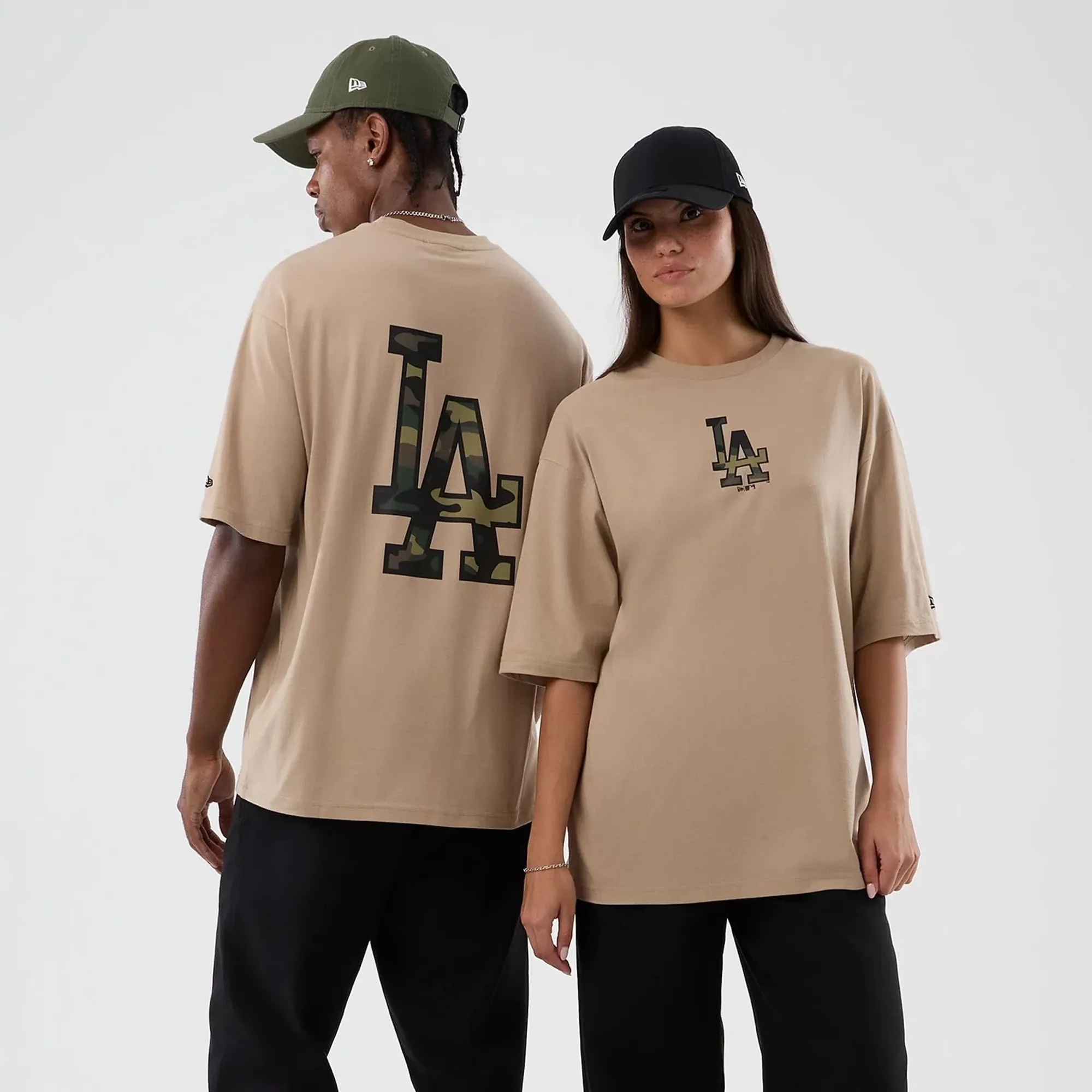 LA Dodgers MLB Infill Light Beige Oversized T-Shirt New Era Cap adult unisex