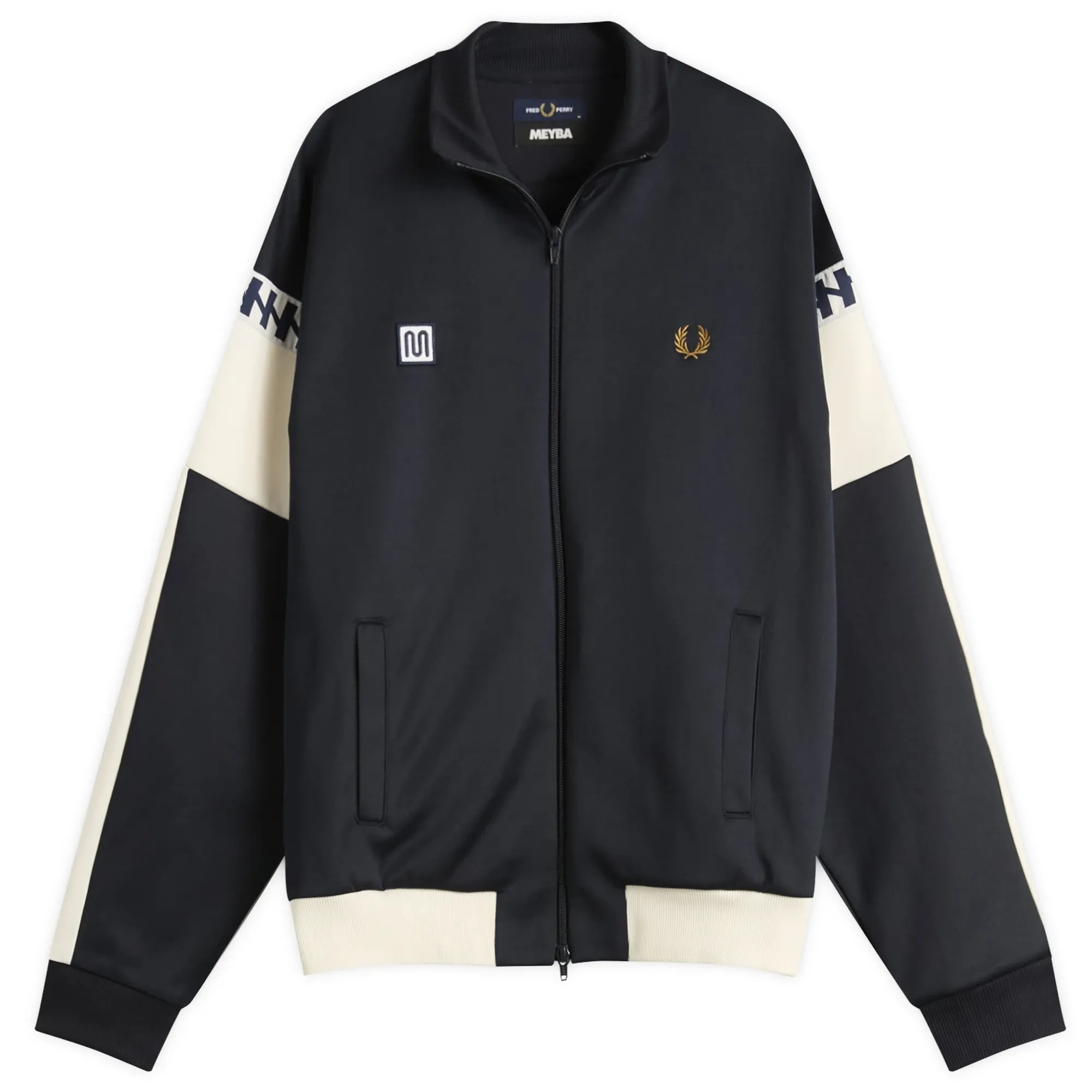 Fred Perry Men's Meyba Cut And Sew Track Jacket Navy