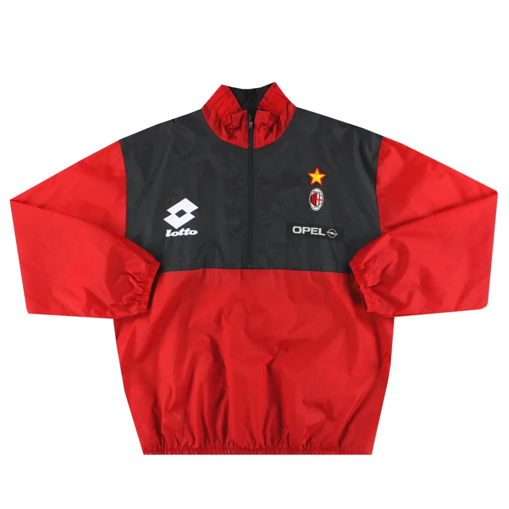 1994-95 AC Milan Lotto 1/2 Zip Windbreaker XL - AC Milan / Excellent 