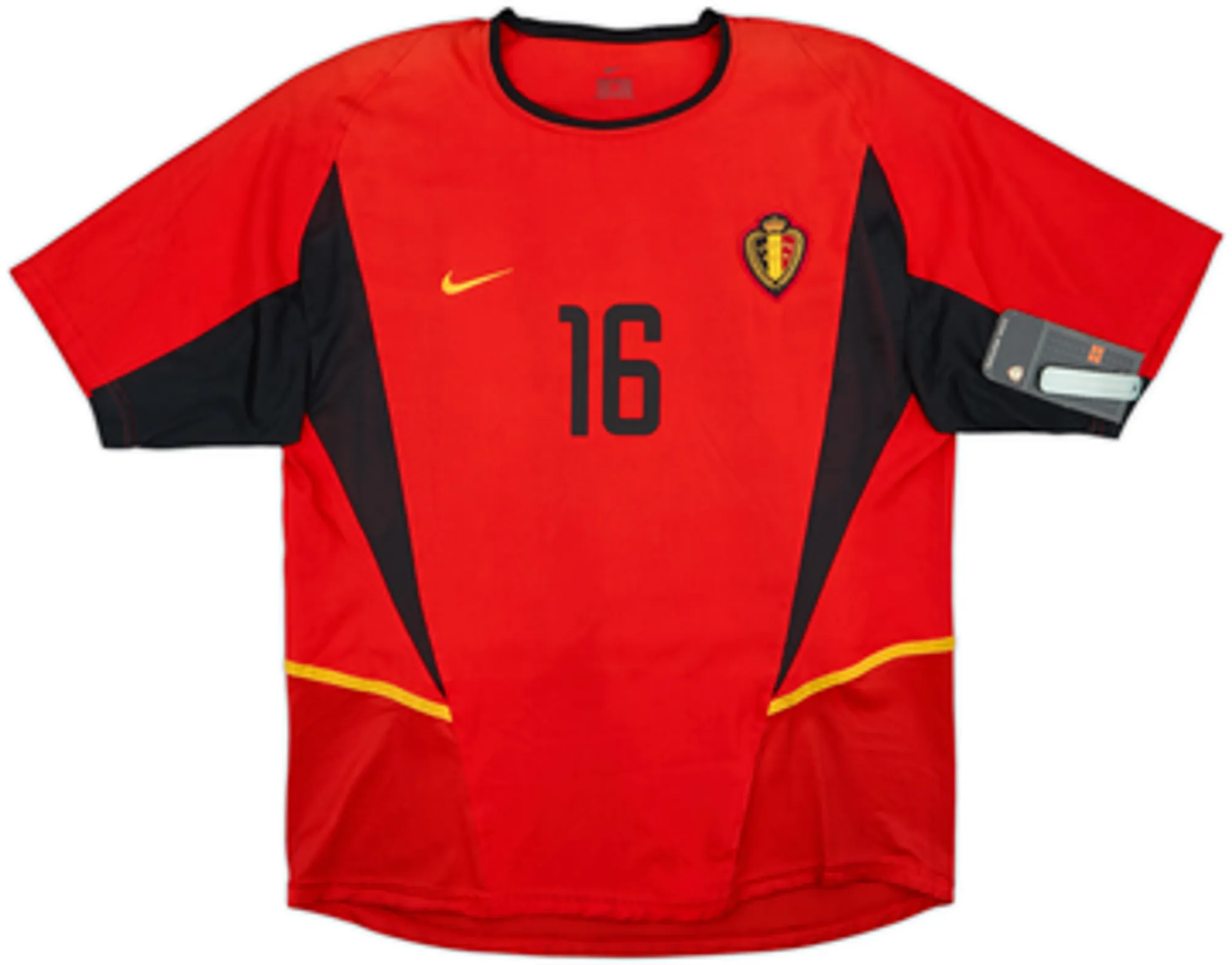 2002-04 Belgium Home Shirt Van Buyten #16 (M)