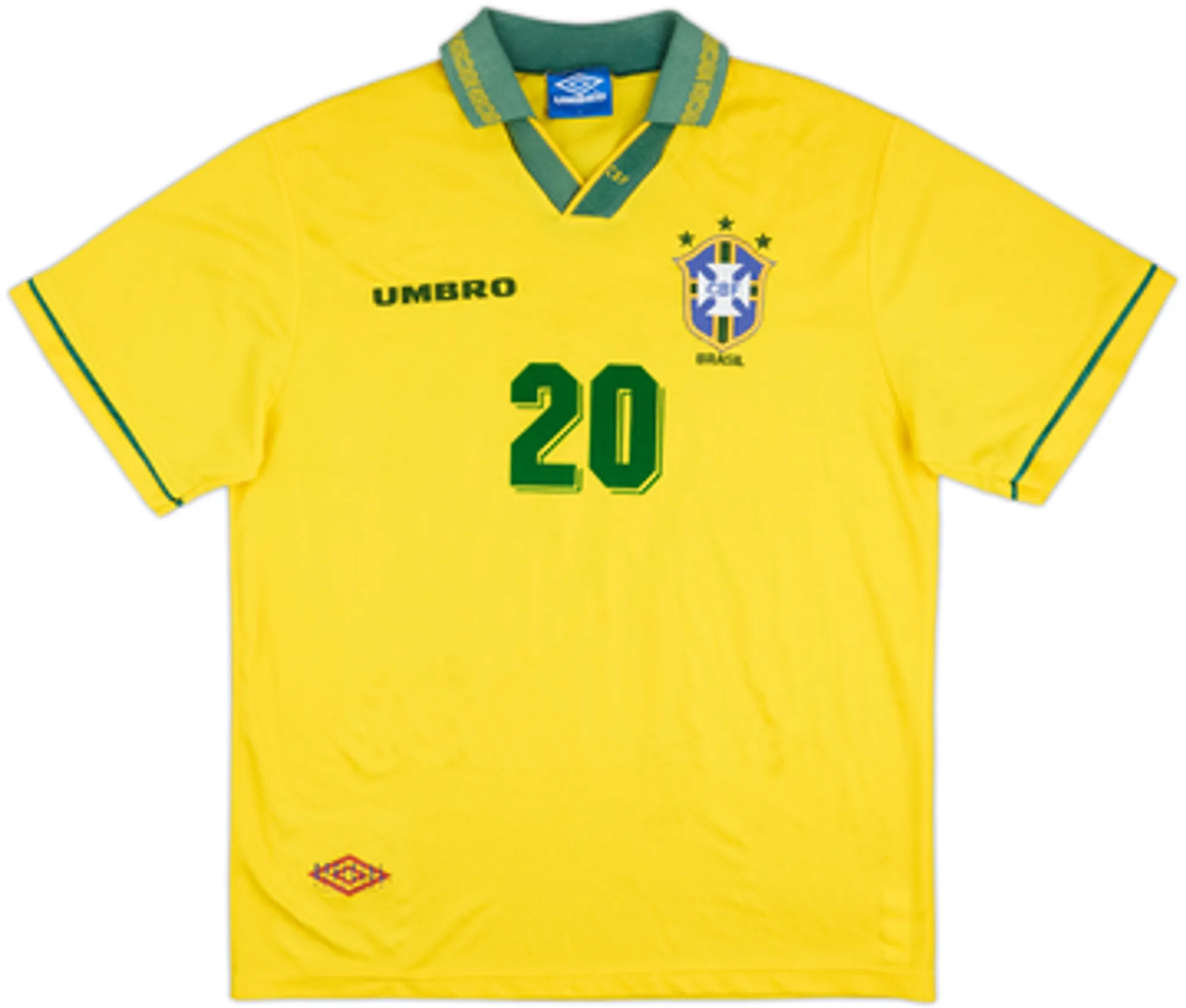 1993-94 Brazil Home Shirt Ronaldo #20 - 6/10 - (L)