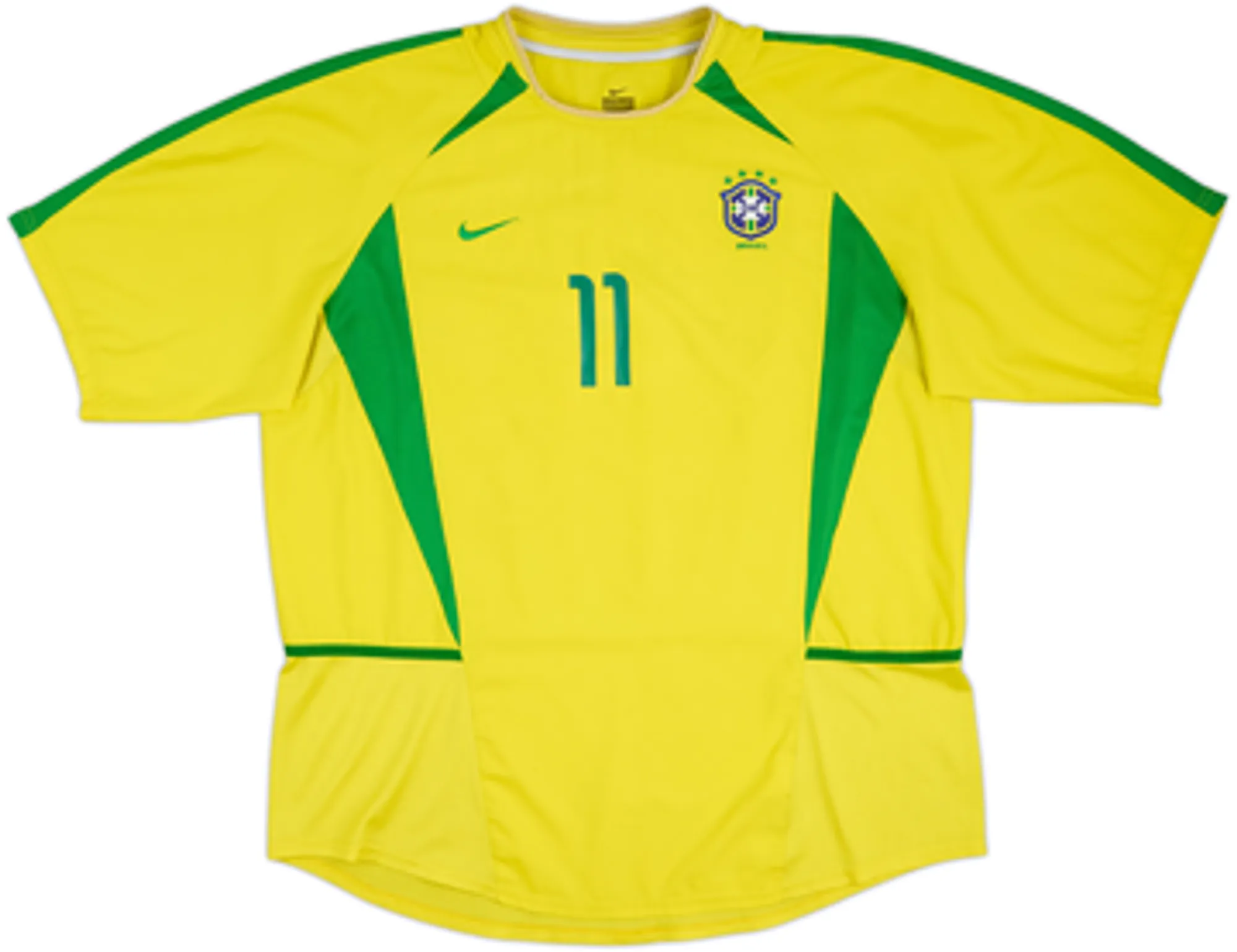 2002-04 Brazil Home Shirt Ronaldinho #11 - 6/10 - (XL)