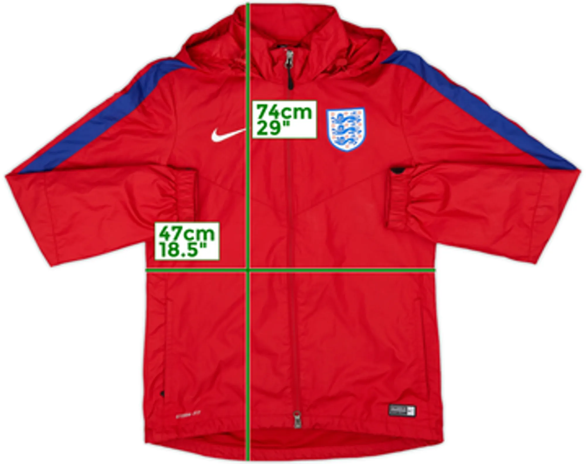 2016-17 England Nike Hooded Track Jacket - 8/10 - (M)