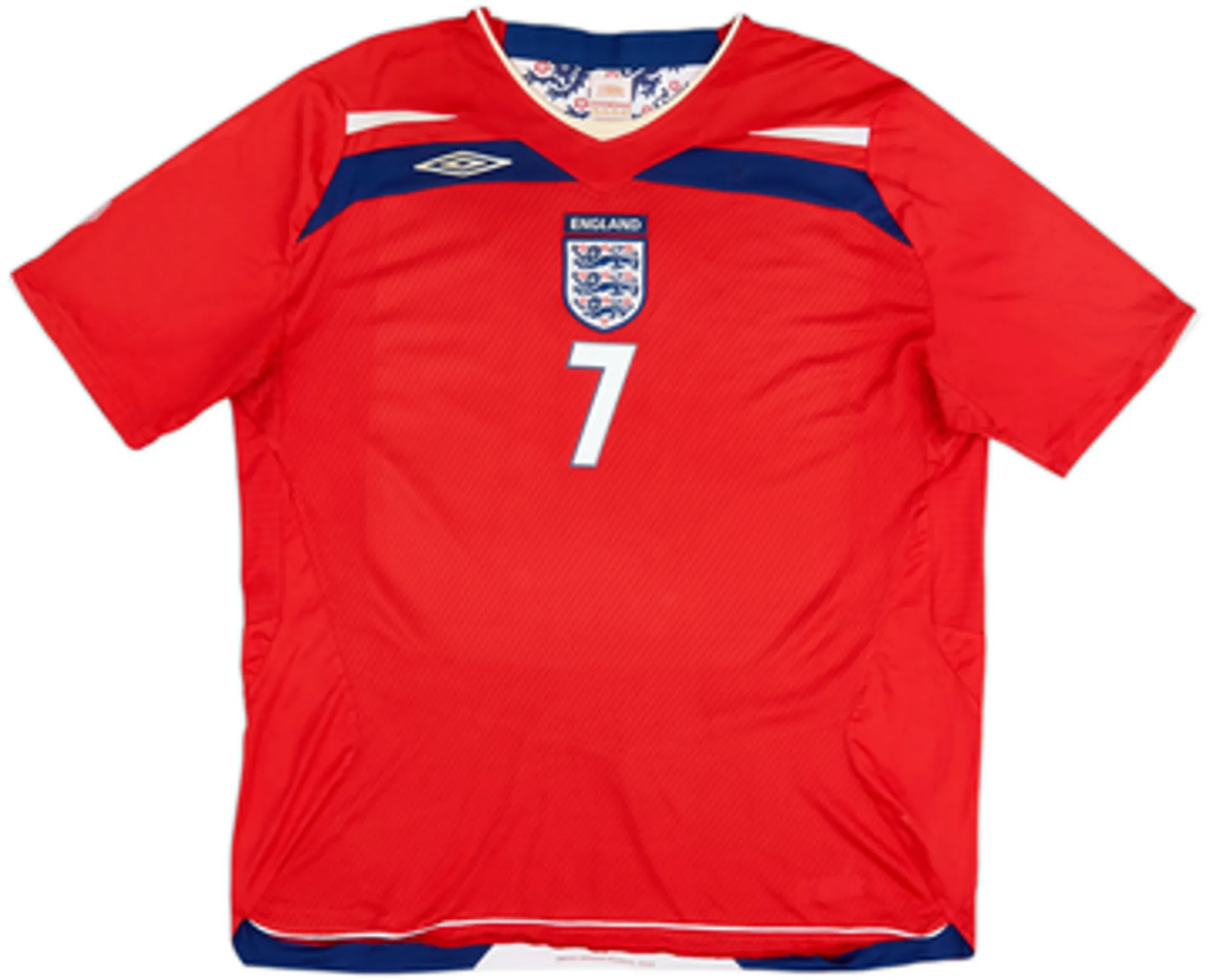 2008-10 England Away Shirt Beckham #7 - 4/10 - (XXL)