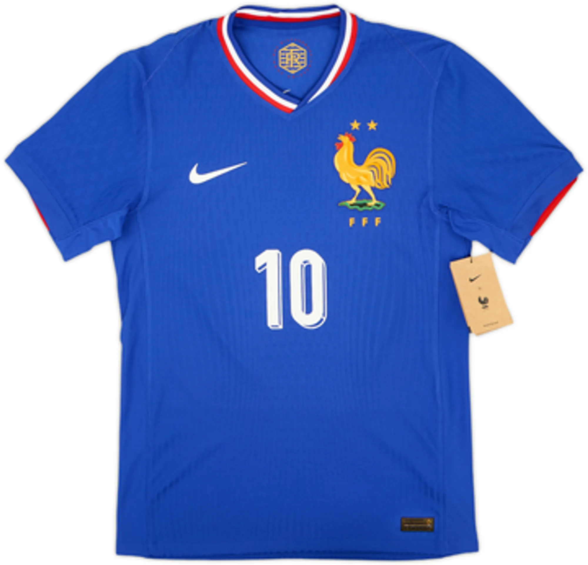 2024-25 France Authentic Home Shirt Mbappe #10 (L)