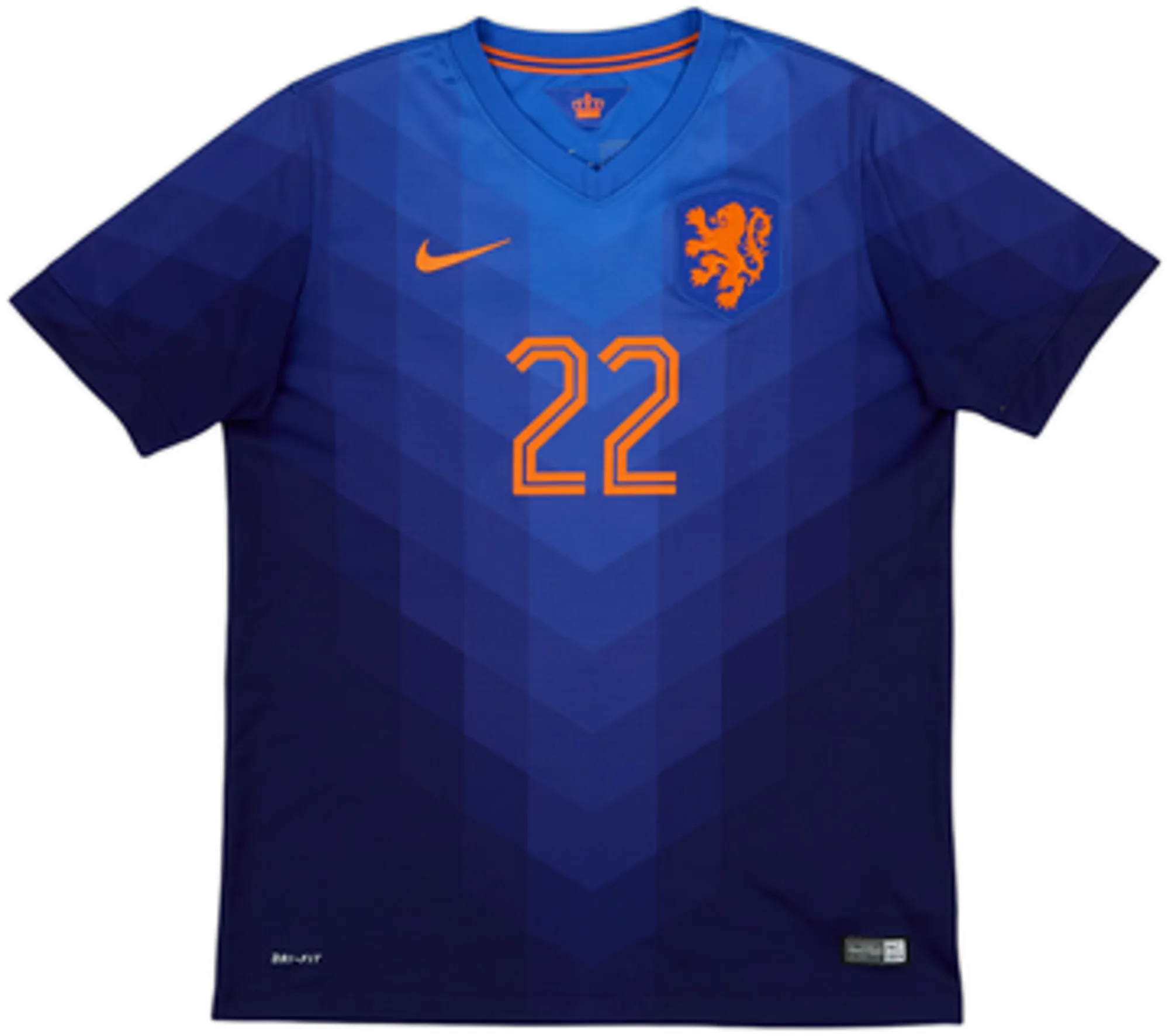 2014-15 Netherlands Away Shirt Memphis #22 - 8/10 - (XL.Boys)