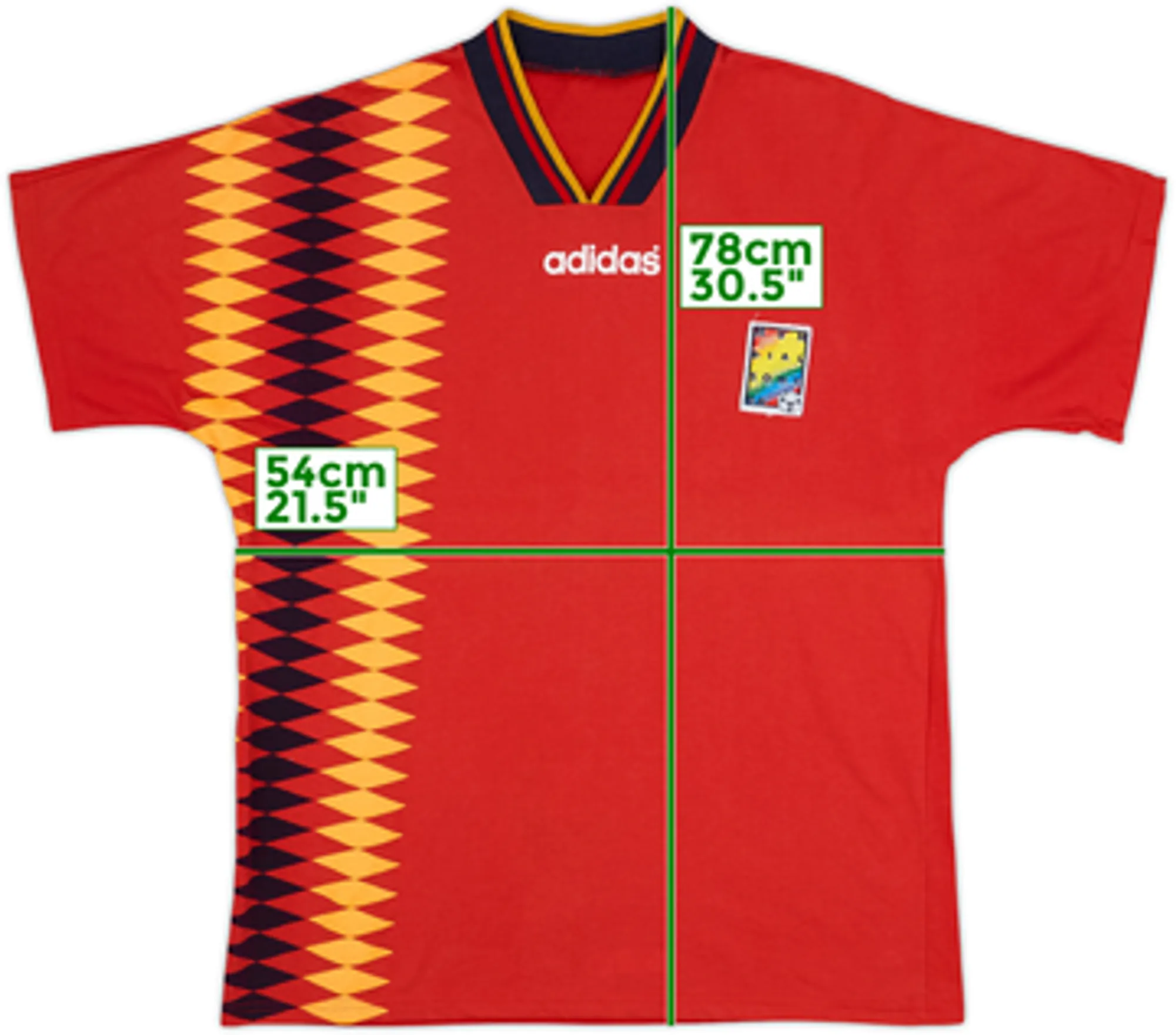 1994 Spain adidas World Cup 94 Tee - 7/10 - (L)