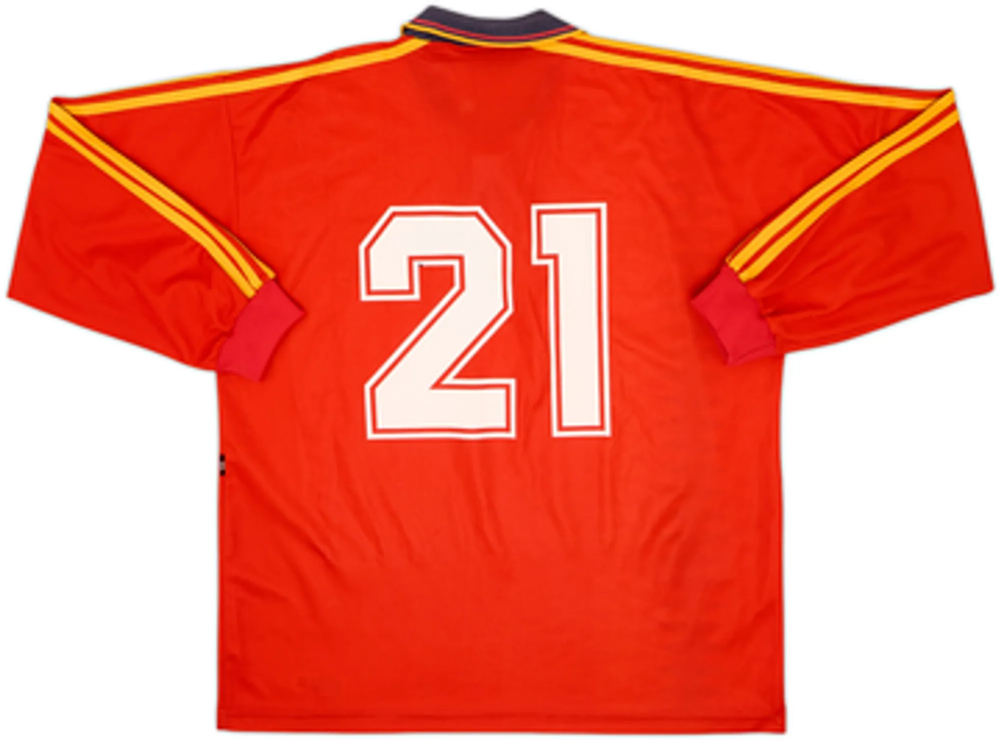 1994-96 Spain Home L/S Shirt #21 - 8/10 - (XL)