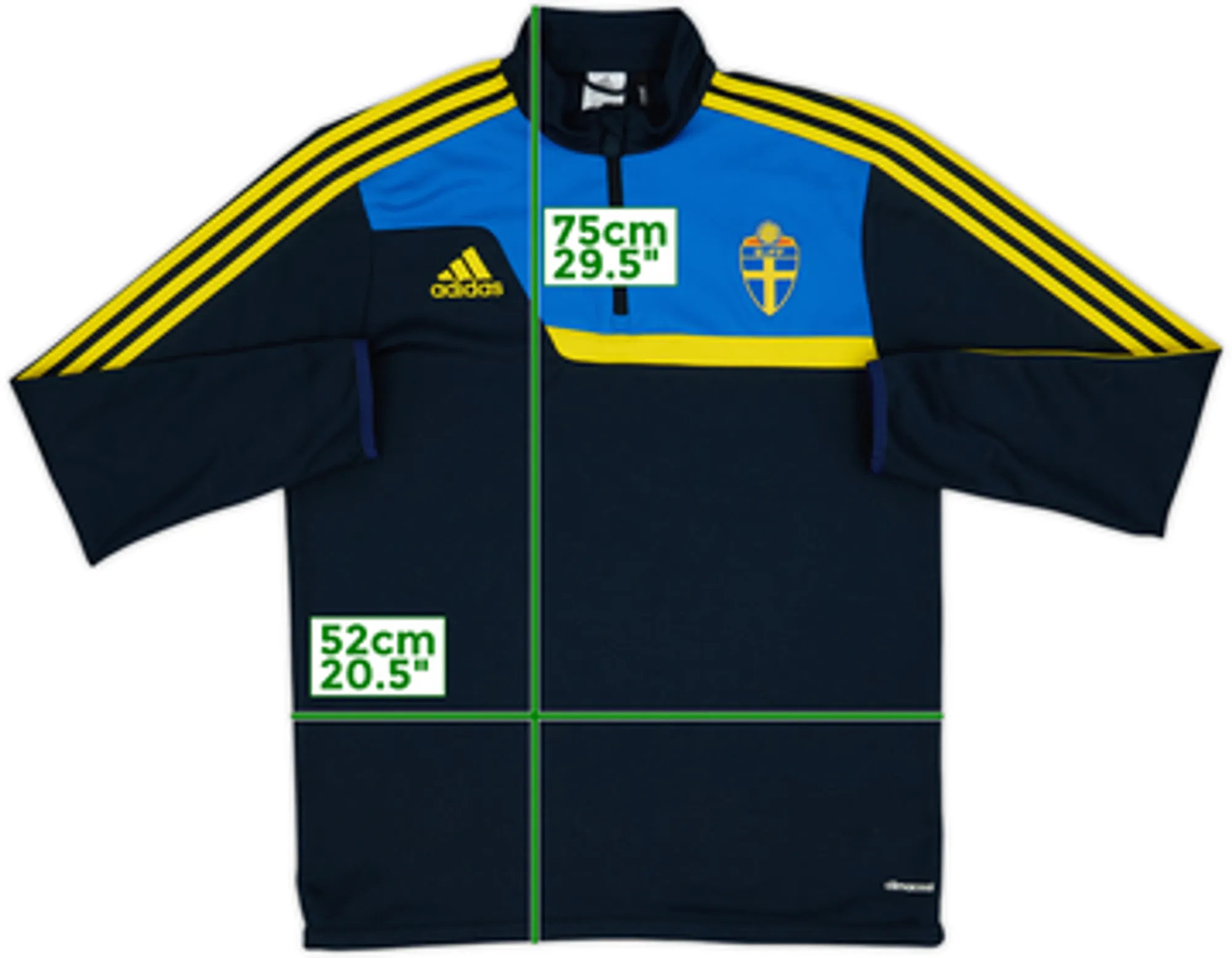 2013-14 Sweden adidas 1/4 Zip Drill Top - 7/10 - (M/L)