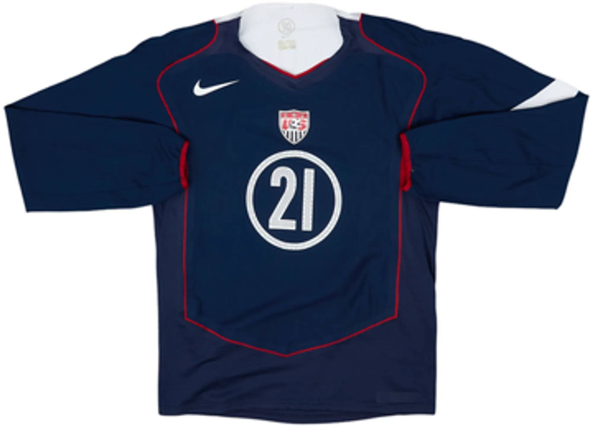 2004-06 USA Player Issue Away L/S Shirt Donovan #21 - 9/10 - (S)