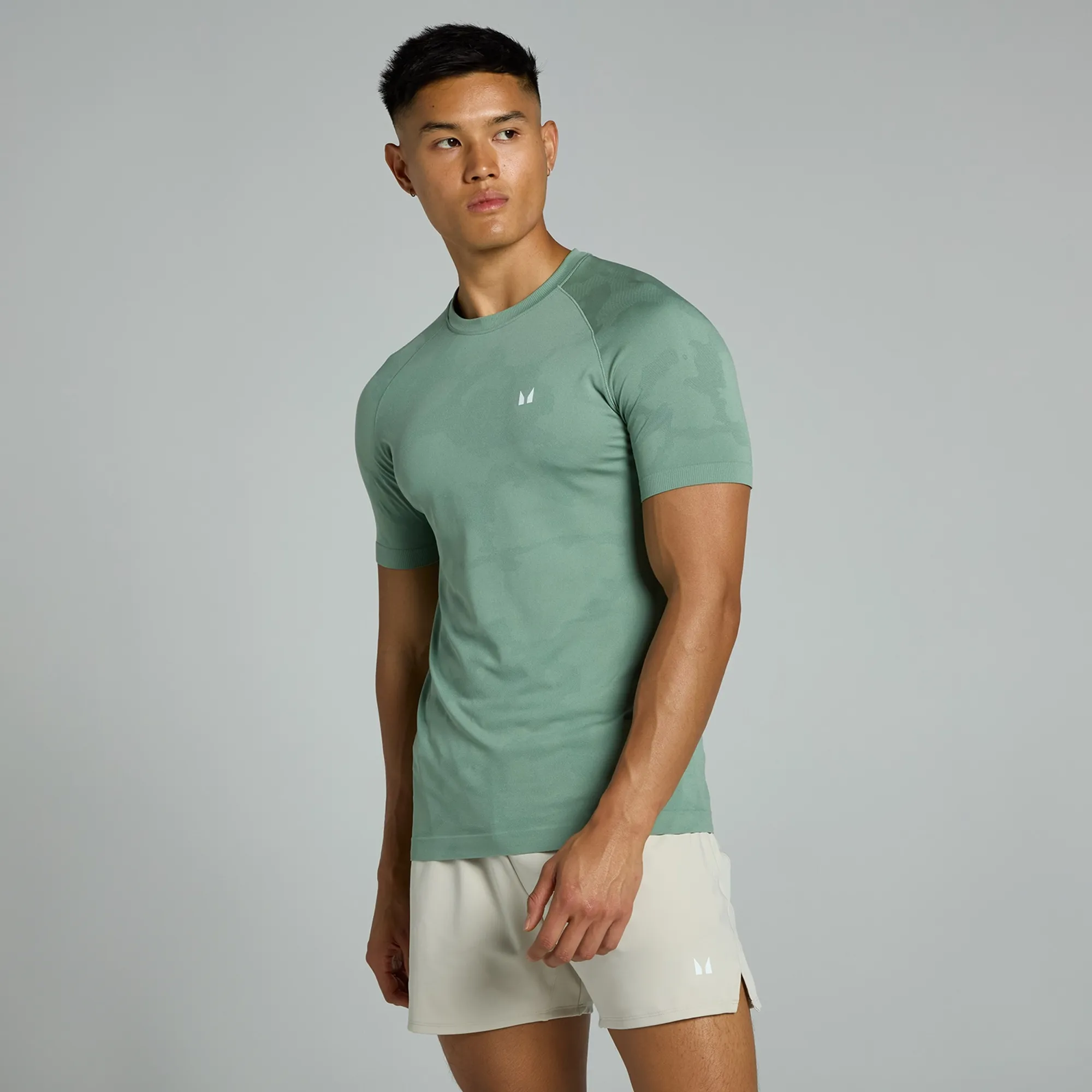MP Men's Tempo Muscle Fit Seamless T-Shirt  - Pale Green - XXXL