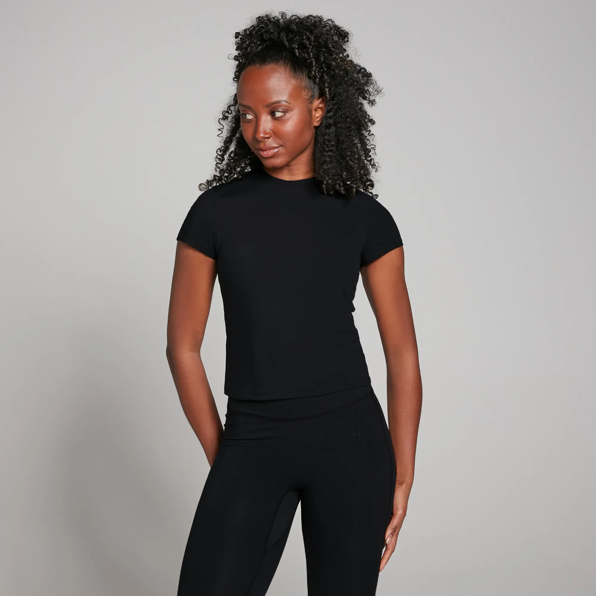 MP Women's Tempo Body Fit Short Sleeve T-Shirt - Black - XXS