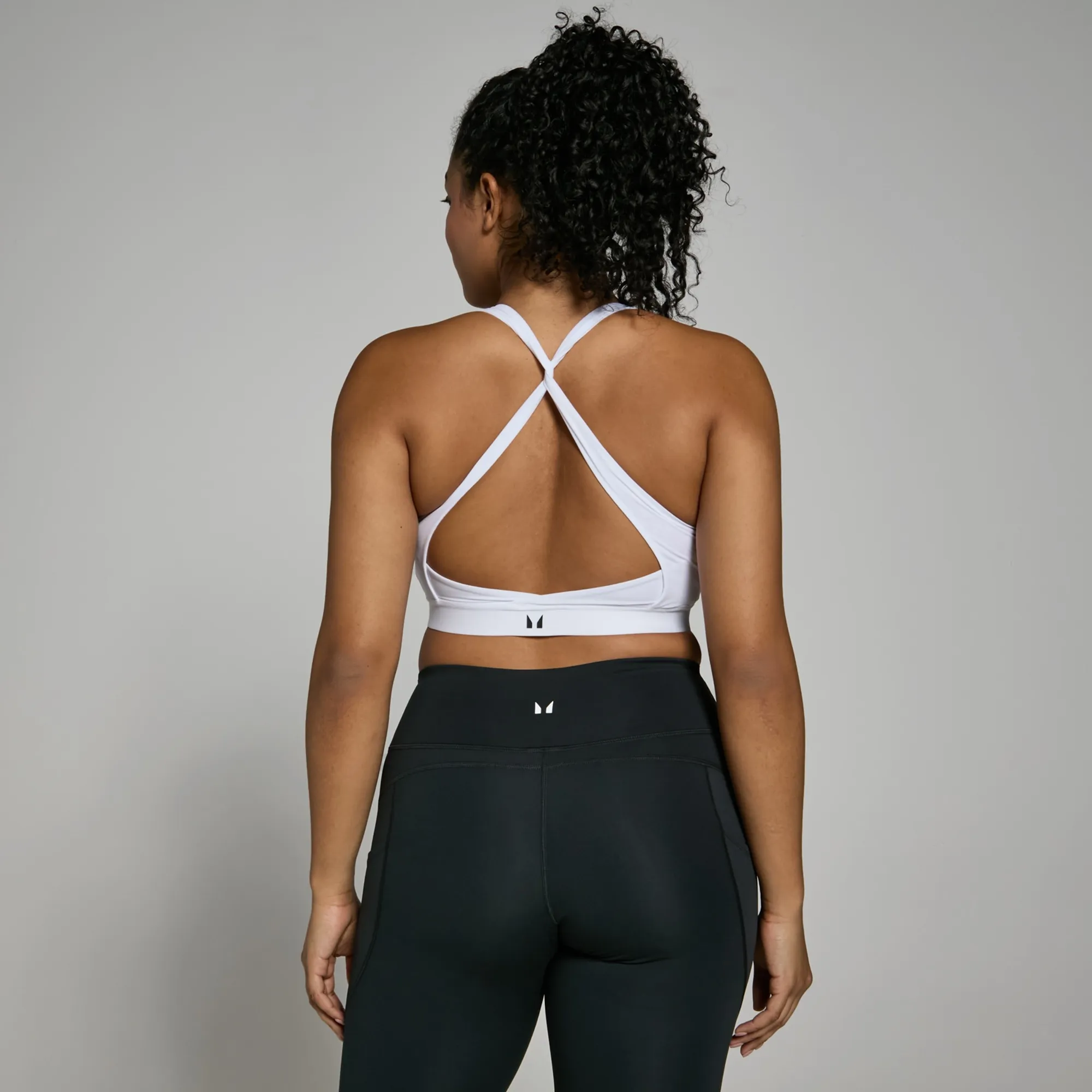 MP Women's Power Cross Back Sports Bra - White - XXS