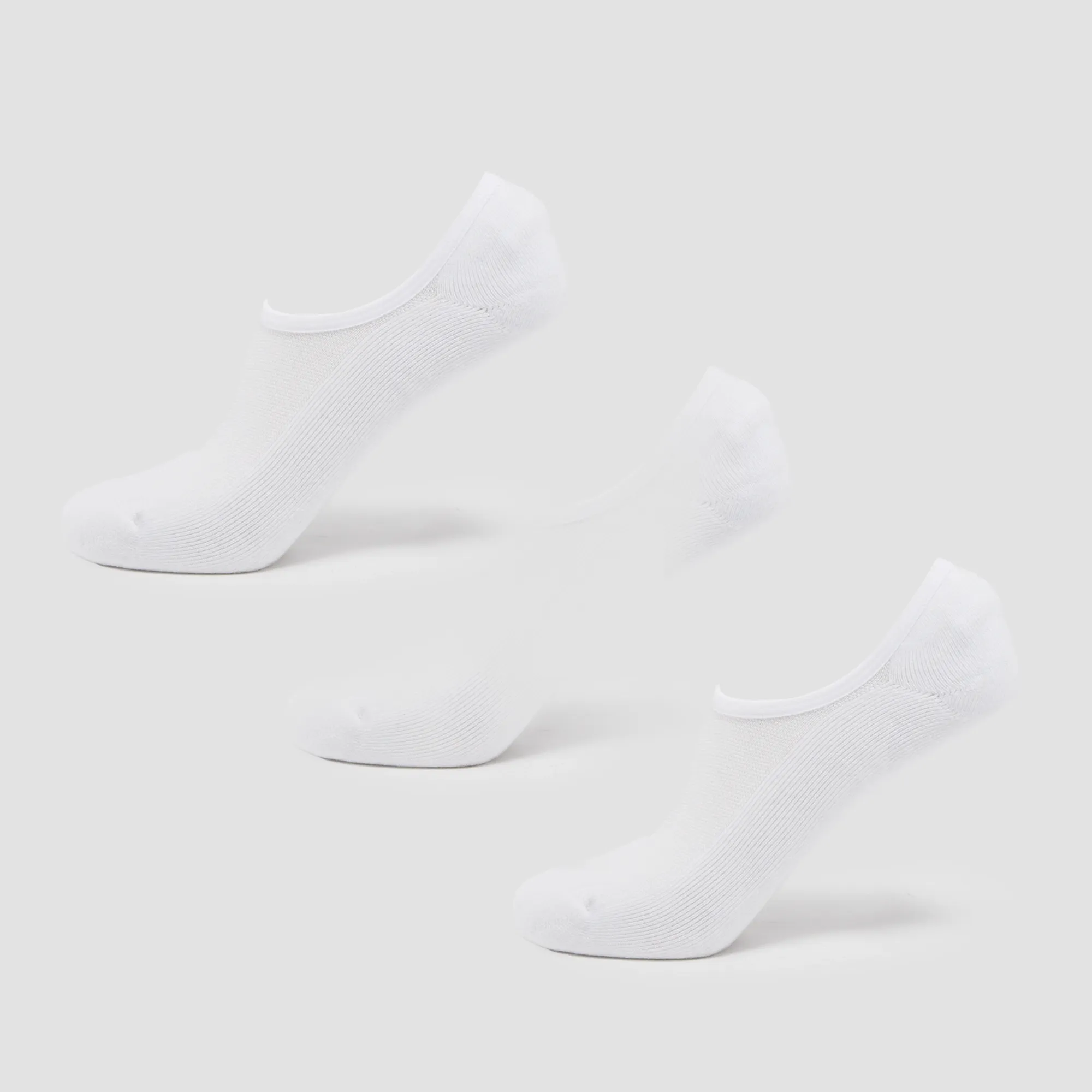 MP Unisex Invisible Socks (3 Pack) - White - UK 2-5