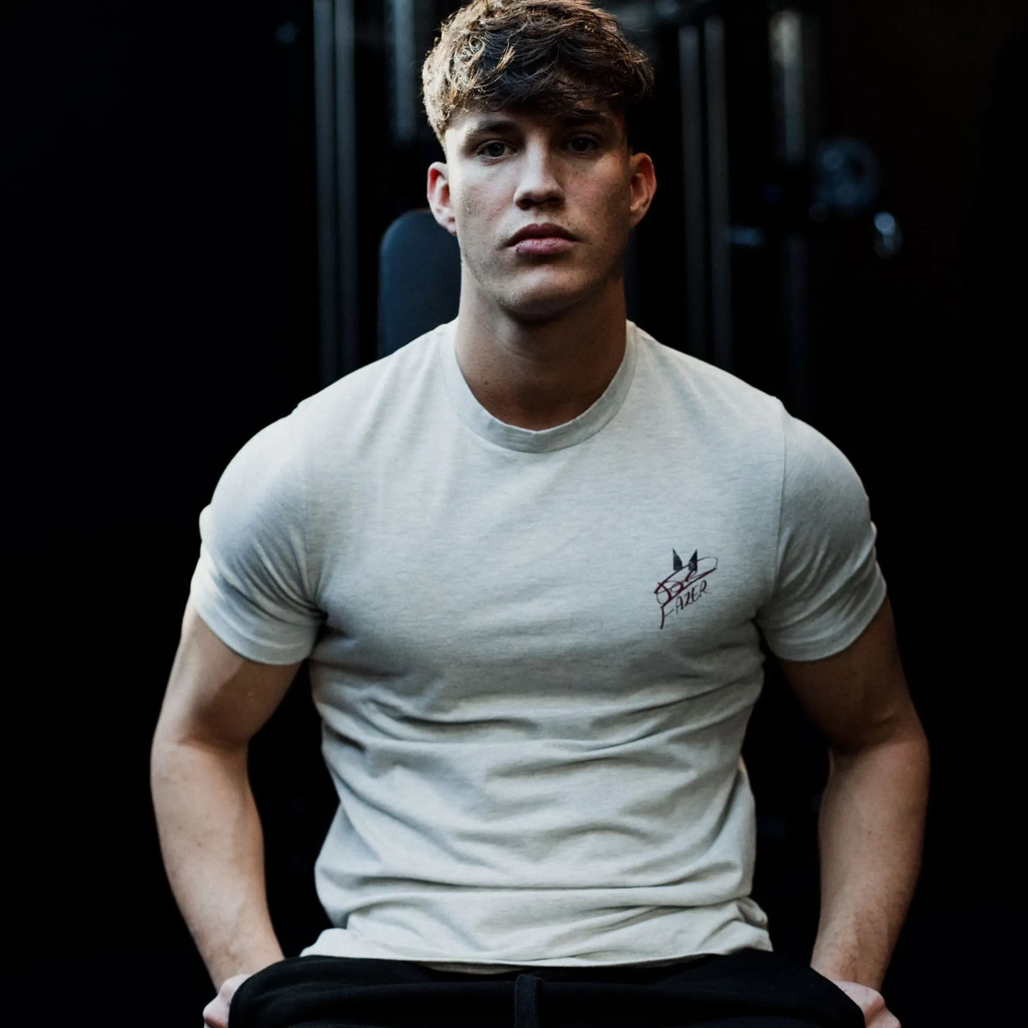 MP Men's Joe Fazer Muscle Fit Graphic T-Shirt - Grey Marl - S