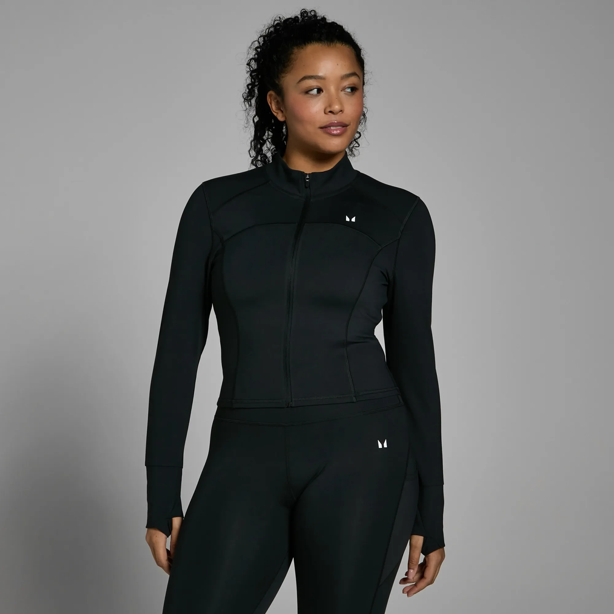 MP Women's Power Cropped Jacket - Black - XXS