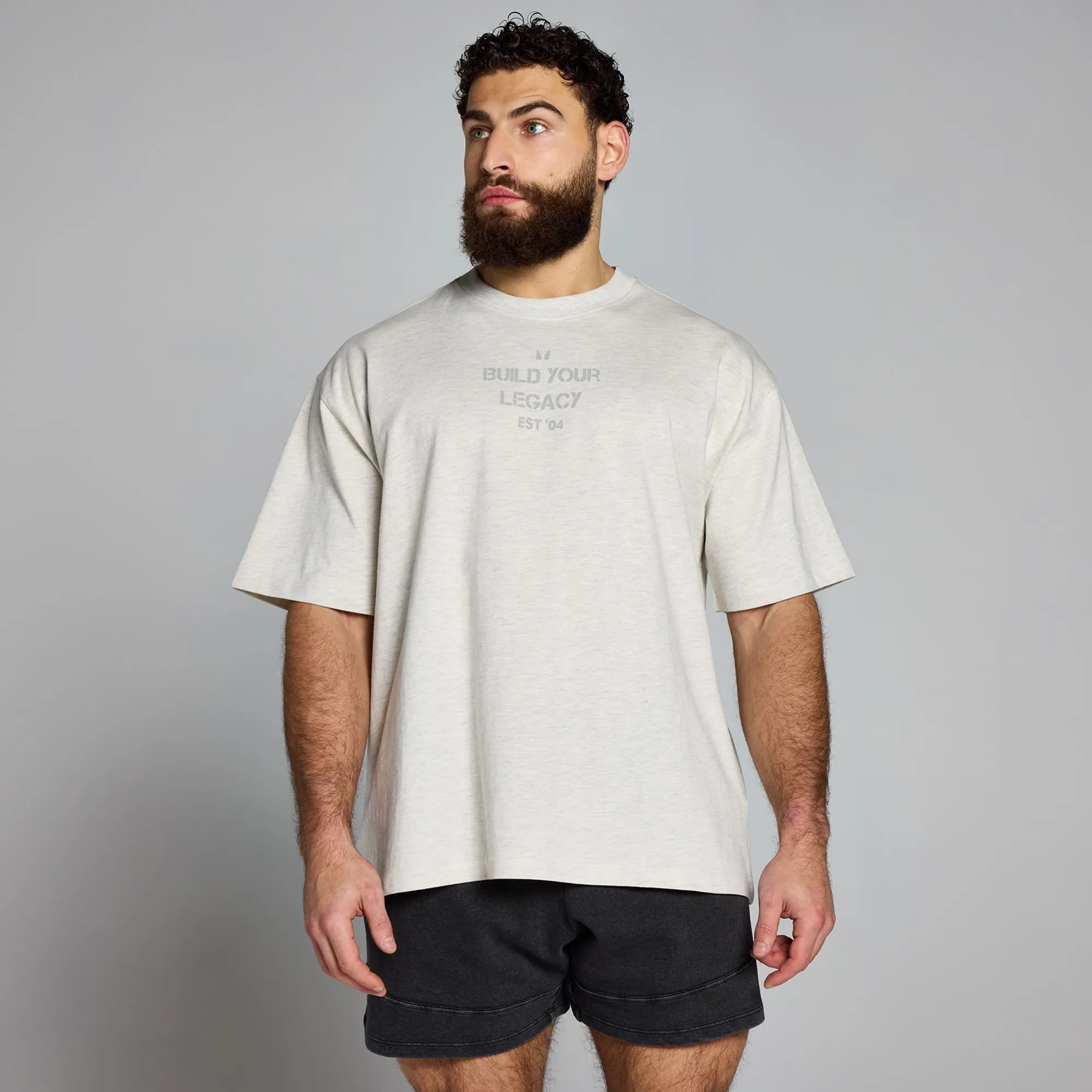 MP Origin Washed Graphic T-Shirt - Grey Marl - XXS-XS