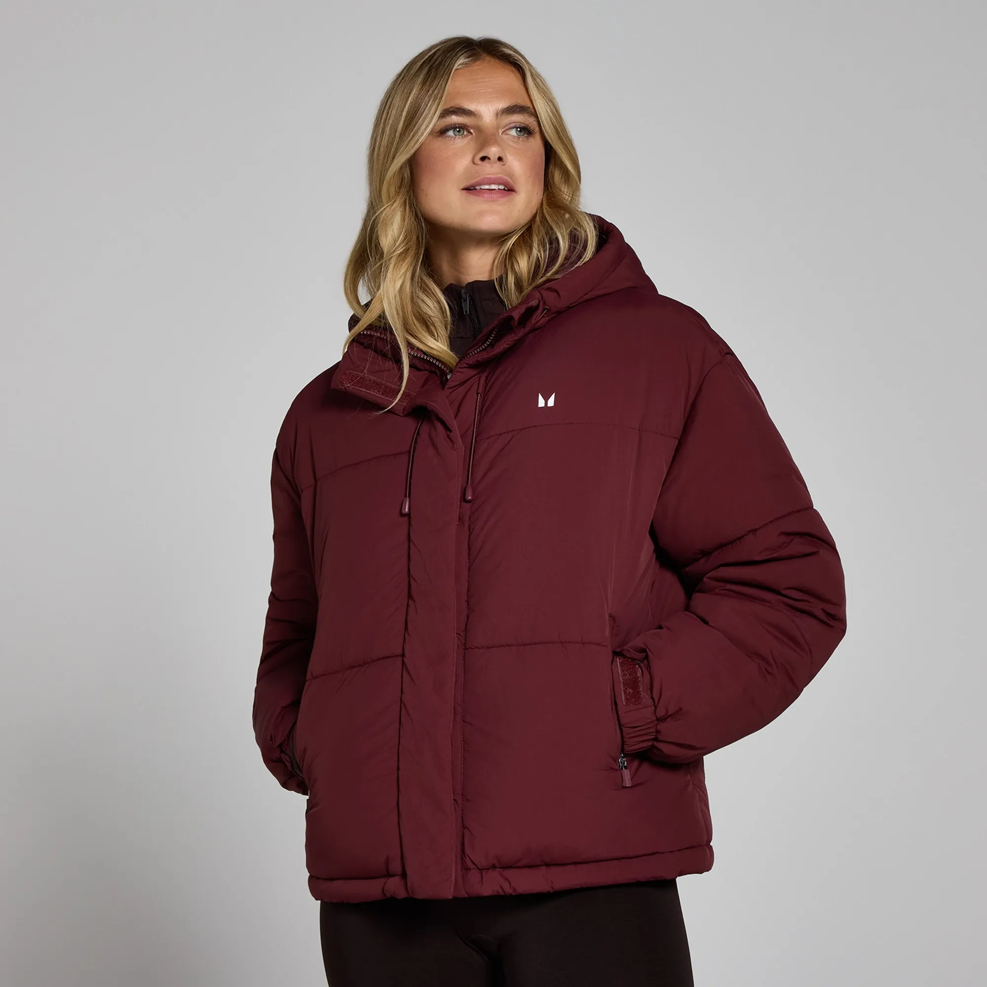 MP Women's Short Padded Puffer Jacket - Deep Berry - S