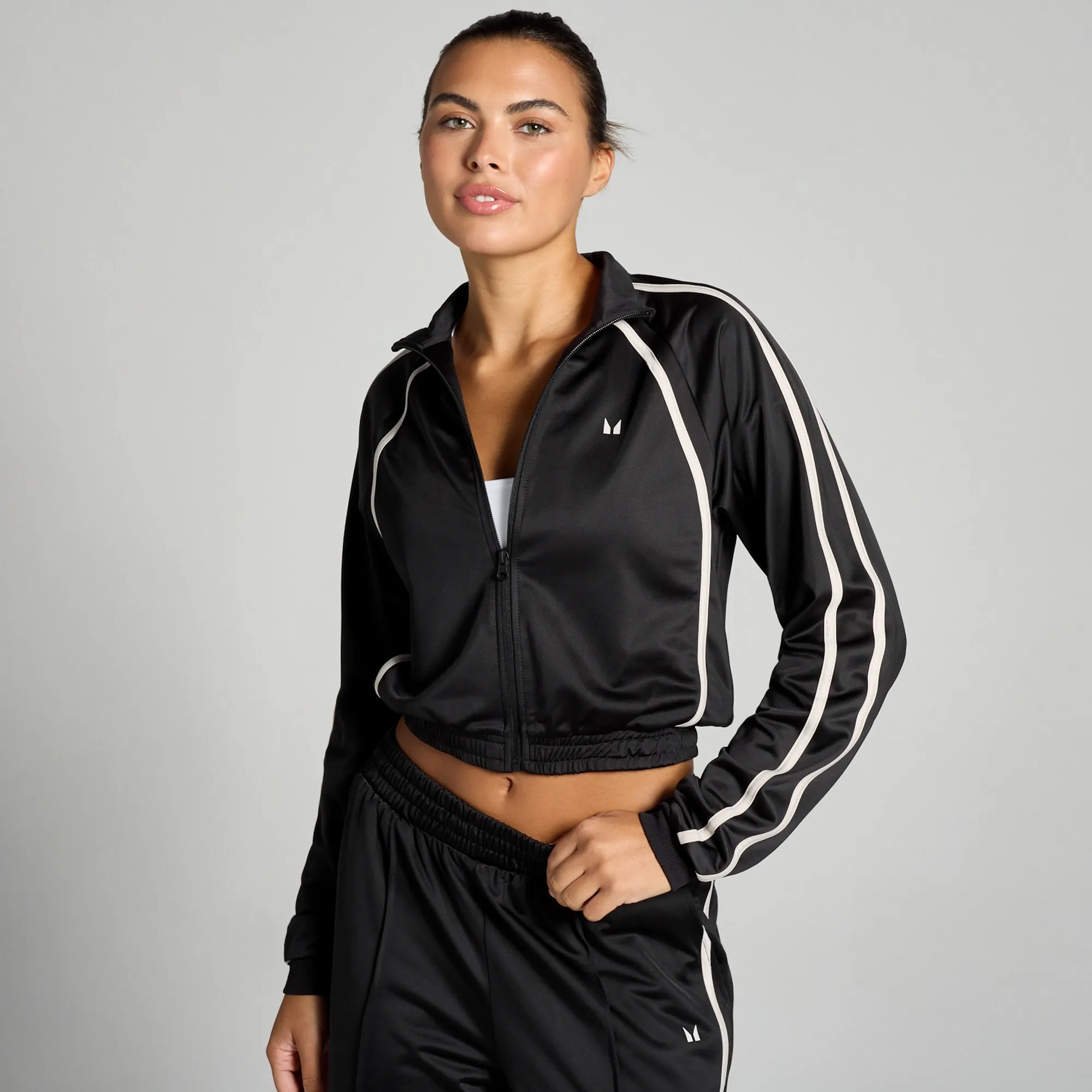 MP Women's Tricot Track Jacket - Black/White - XS