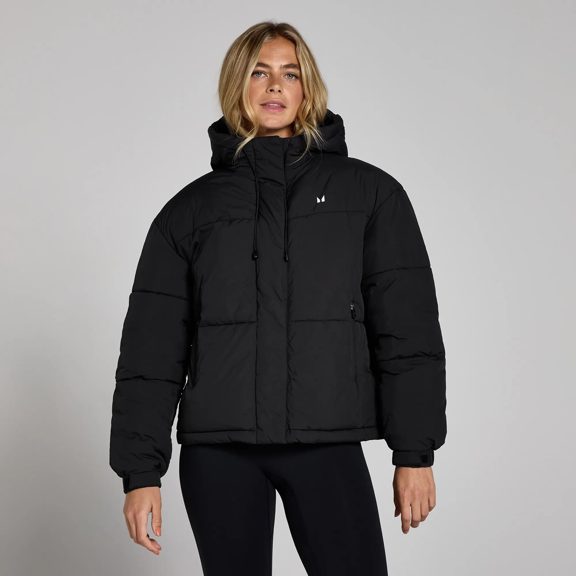 MP Women's Short Padded Puffer Jacket - Black - XS