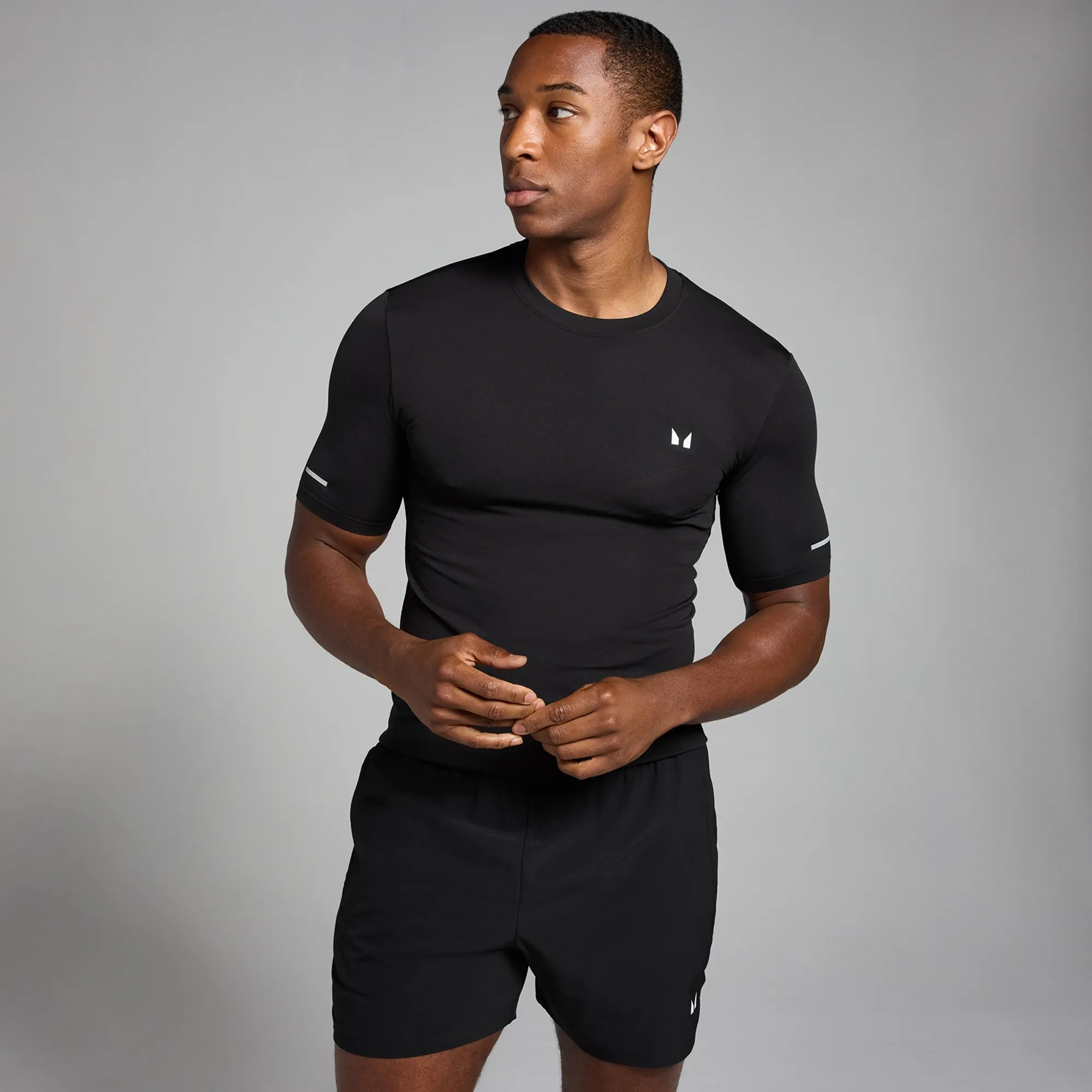 MP Men's Active Seamless Printed T-Shirt - Black - XS