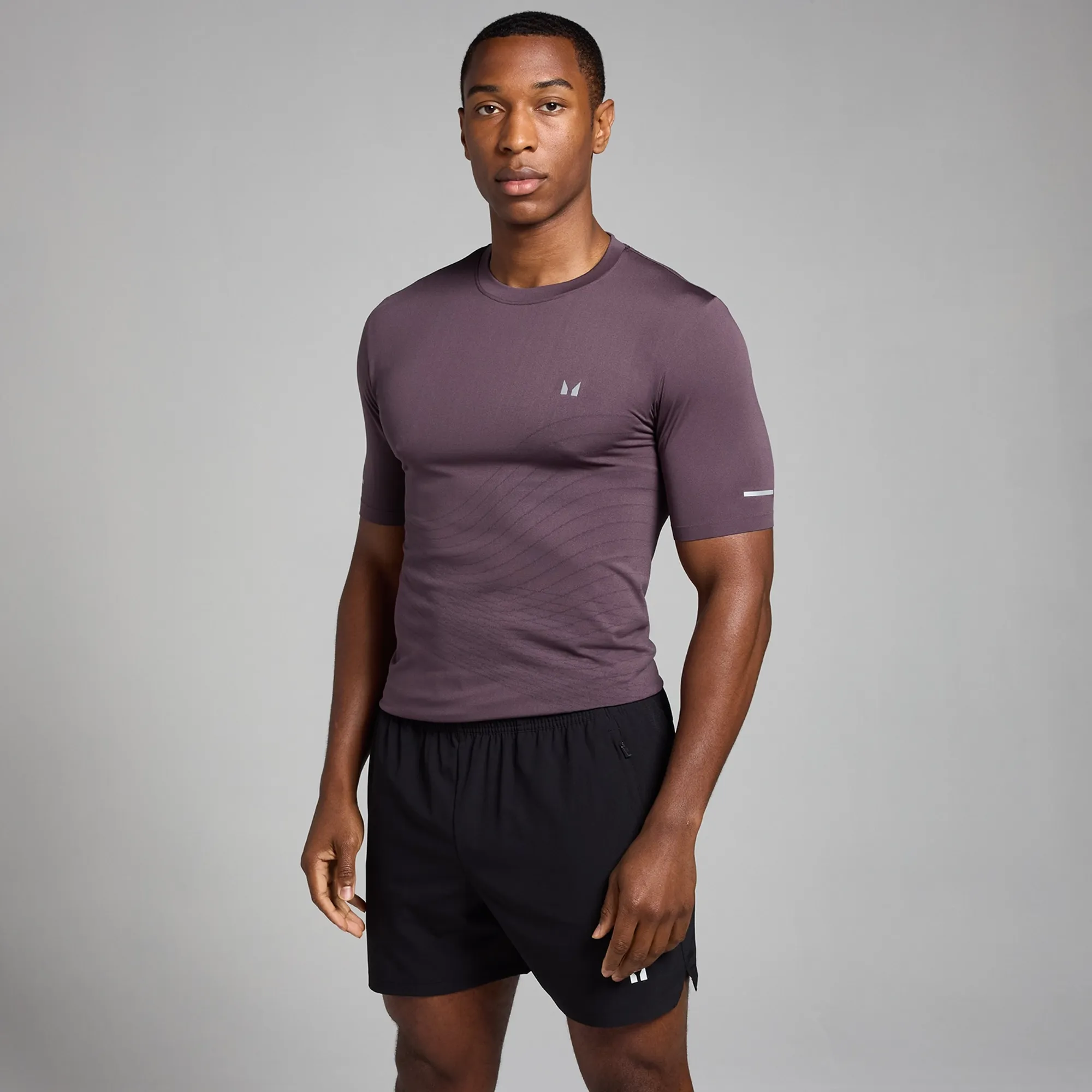 MP Men's Active Seamless Printed T-Shirt - Deep Purple - XS