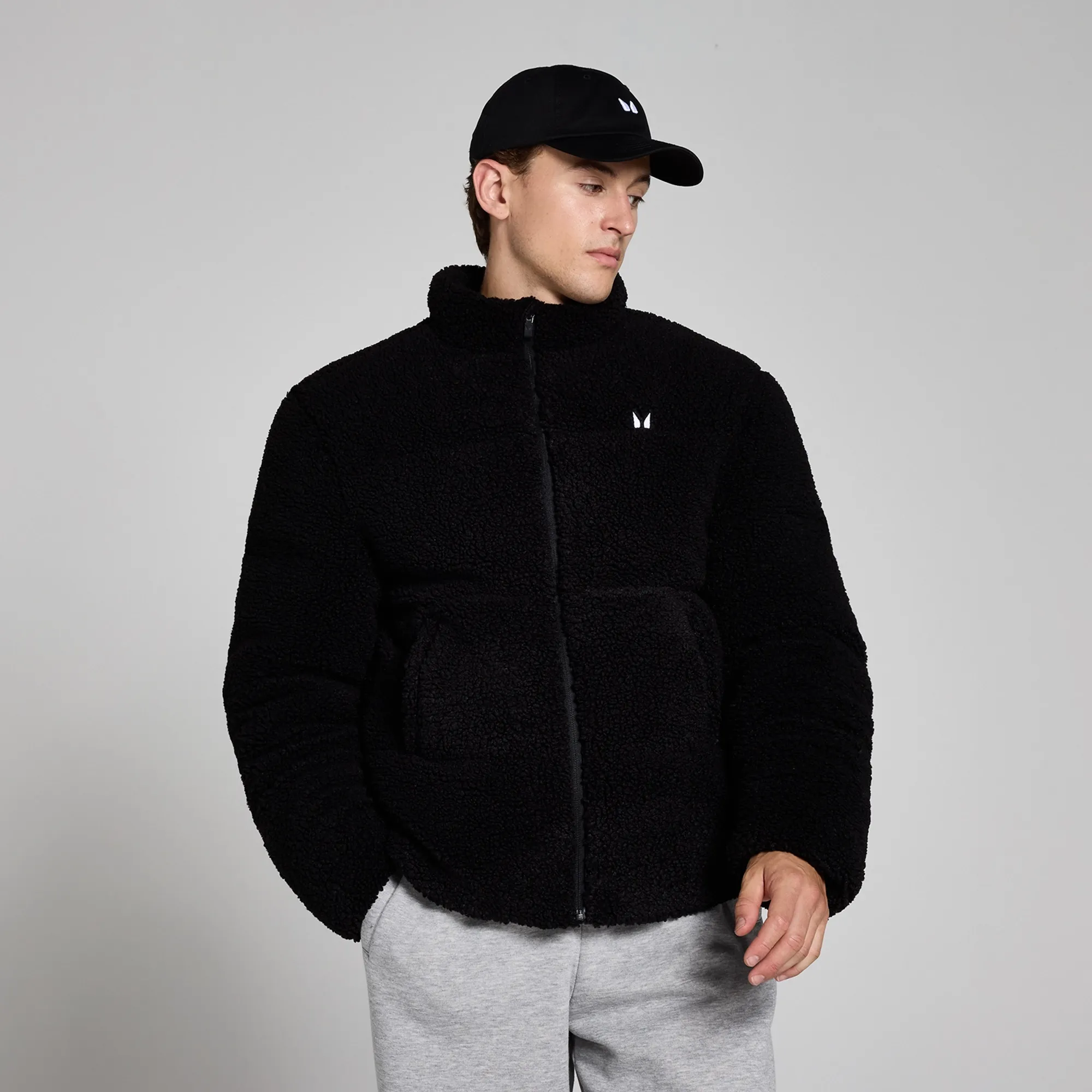 MP Men's Borg Puffer Jacket - Black - XL