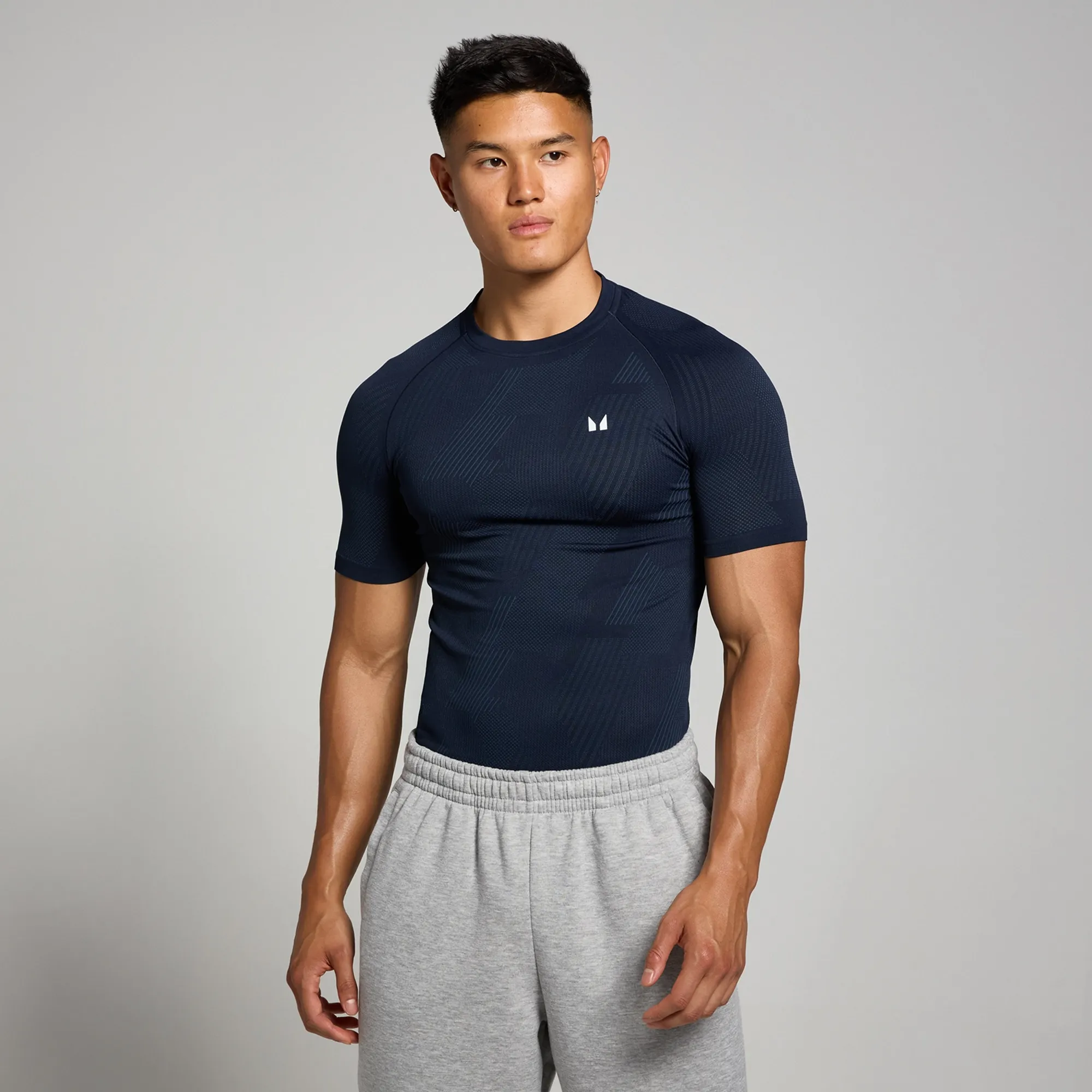 MP Men's Tempo Pillar Graphic Seamless T-Shirt - Navy - L