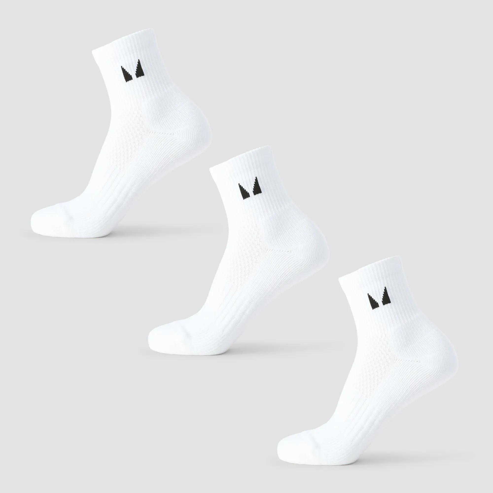MP Running Ankle Socks (3 pack) - White - UK 2-5