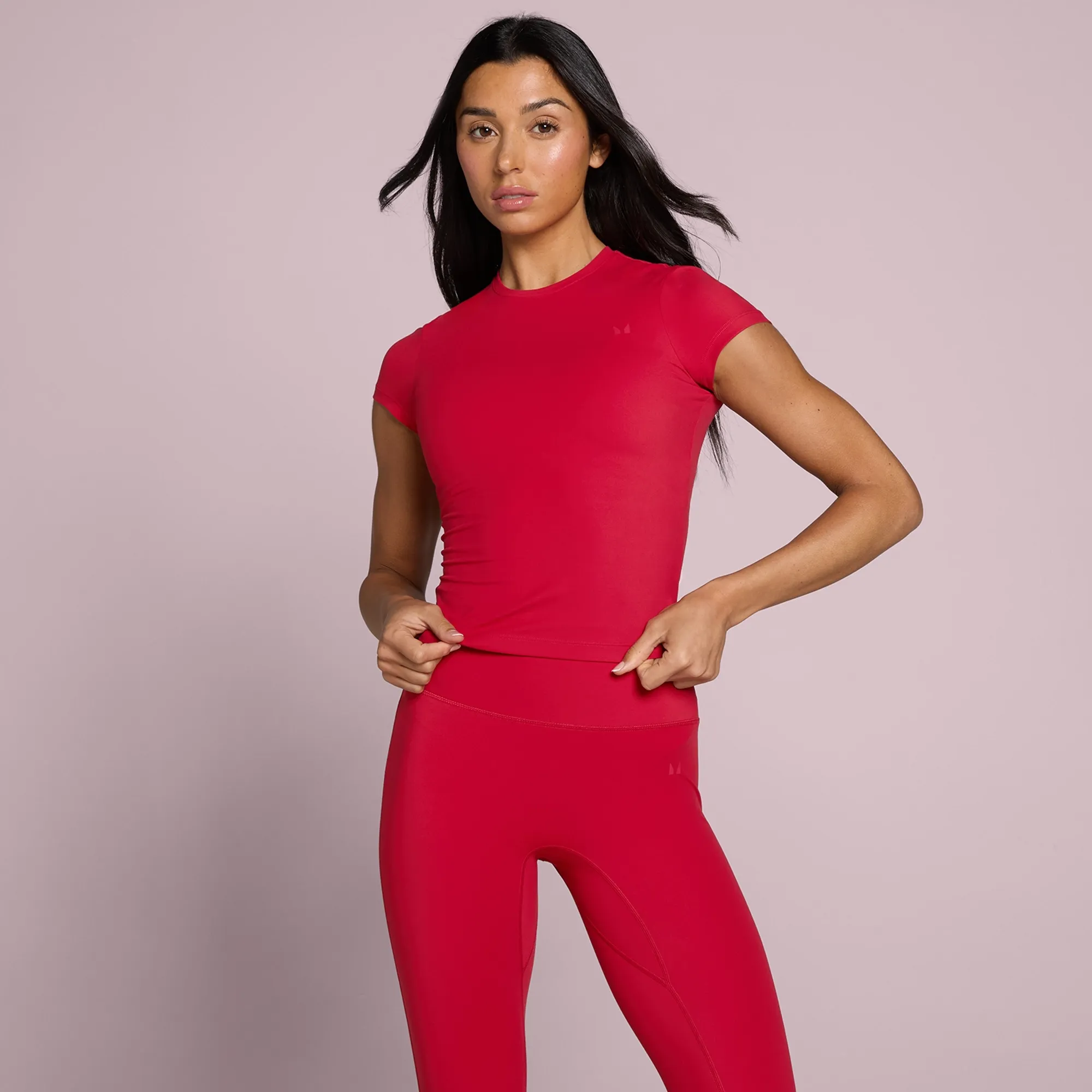 MP Women's Tempo Body Fit Short Sleeve T-Shirt - Rose Red
