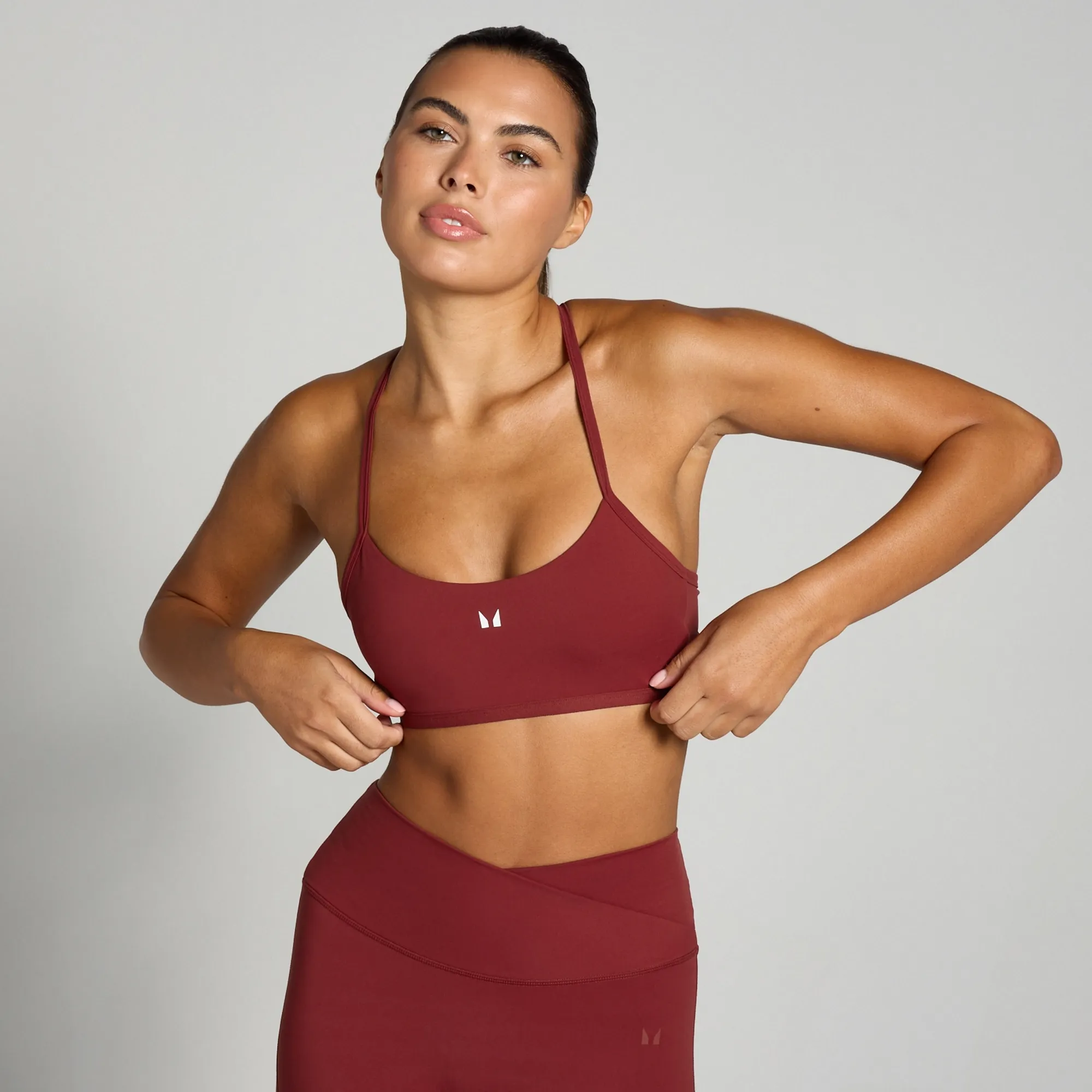 MP Women's Tempo Strappy Back Sports Bra - Cherry - XL