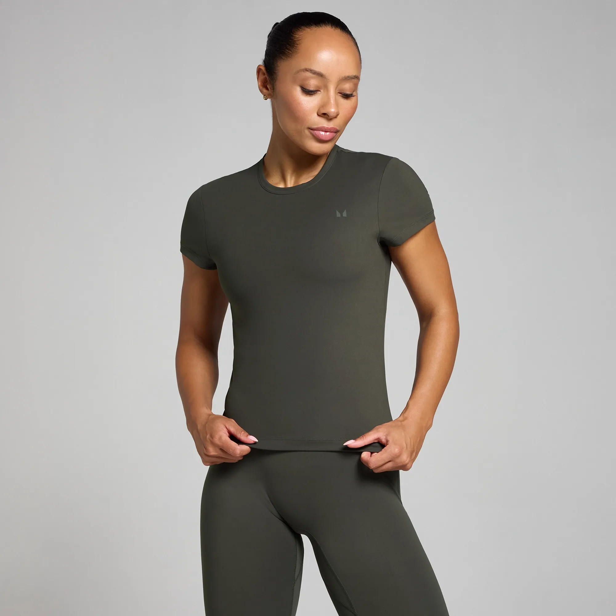 MP Women's Tempo Body Fit Short Sleeve T-Shirt - Night Grey - XS