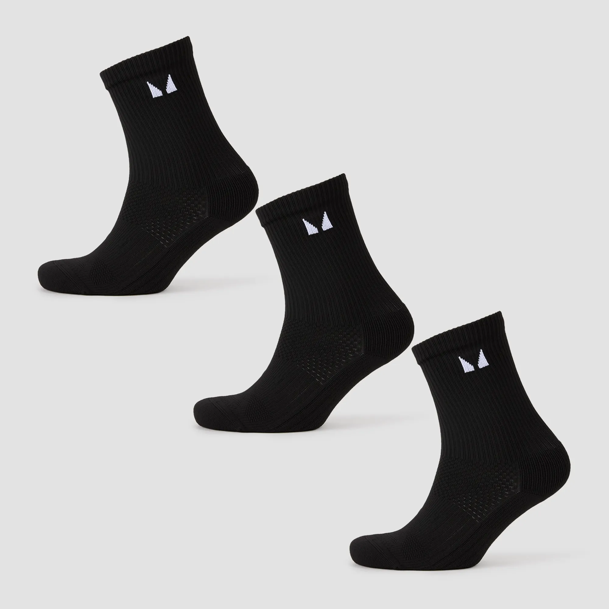 MP Running Socks (3 pack) - Black - UK 2-5