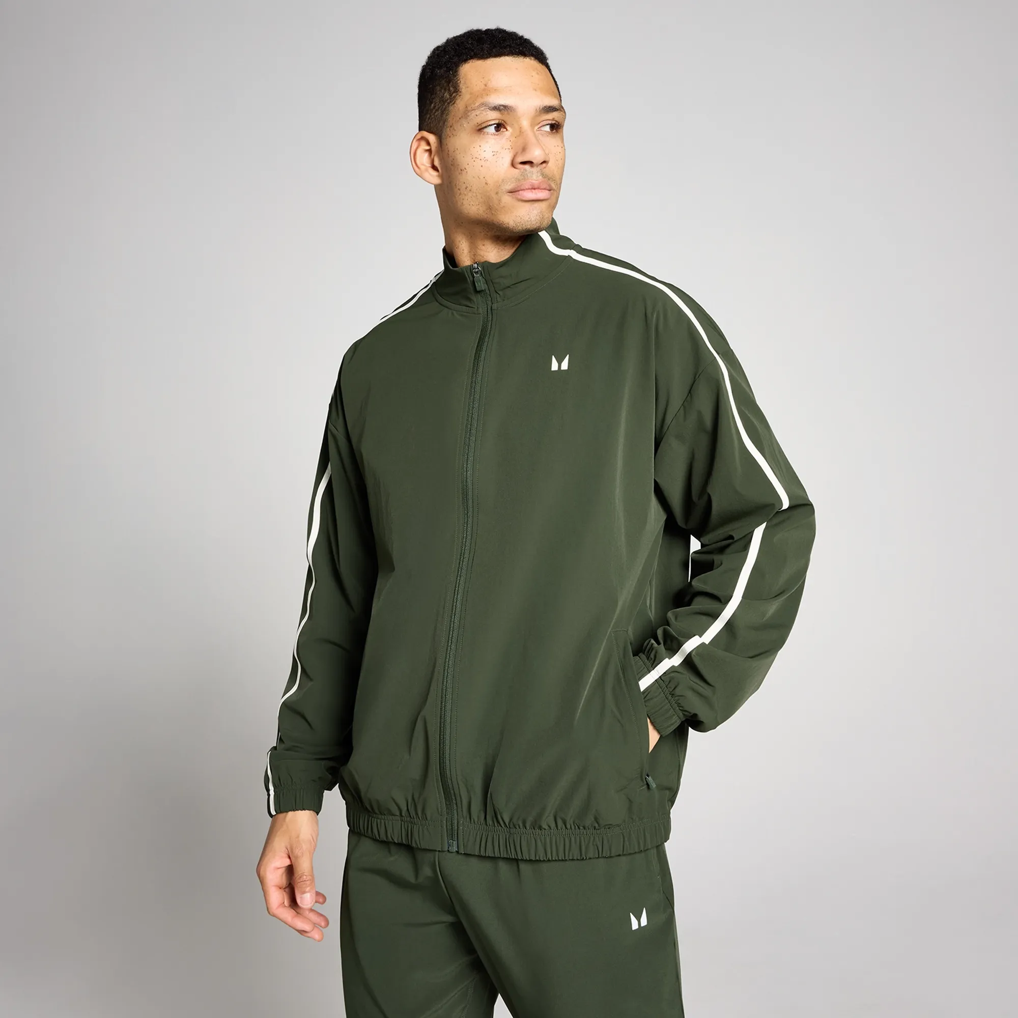 MP Men's Tempo Panel Woven Jacket - Forest Green
