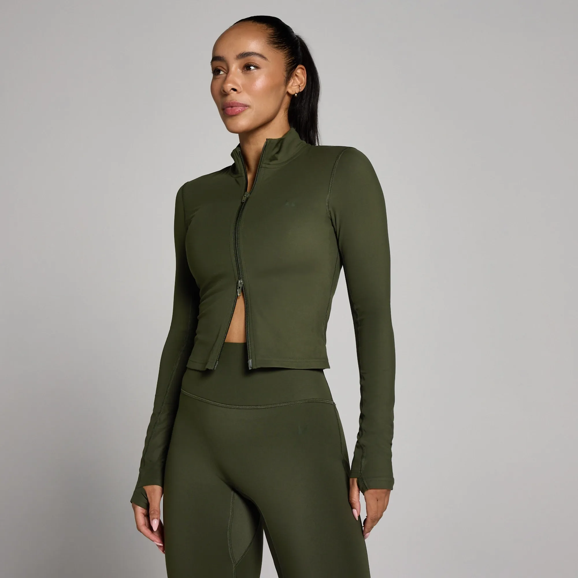 MP Women's Tempo Cropped Jacket - Forest Green - L