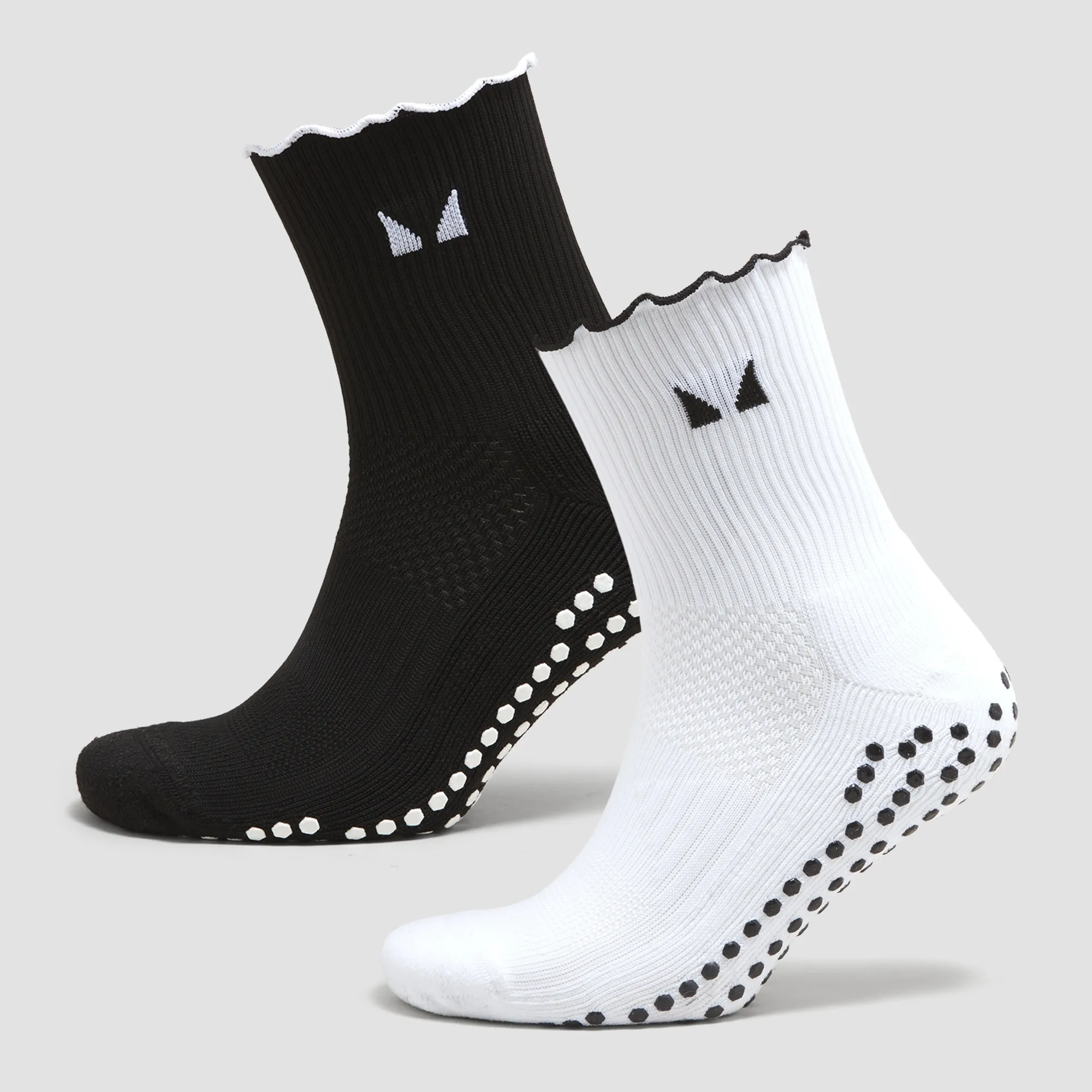 MP Frilly Pilates Socks (2 pack) - Black/White