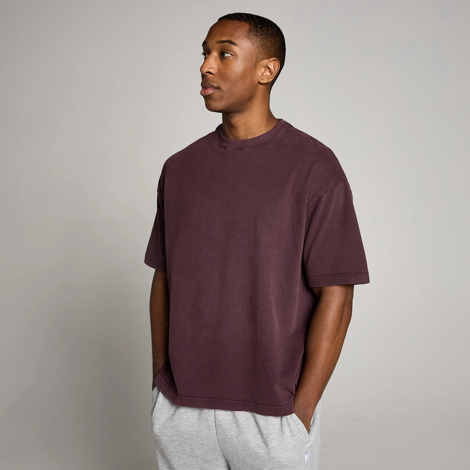 MP Men's Washed Oversized Cotton T-Shirt  - Fudge