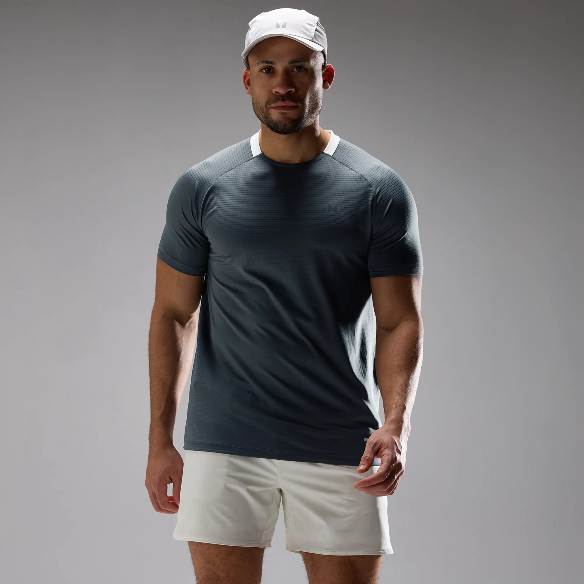 MP Men's Training Ultra Gridded T-Shirt - Anchor Grey