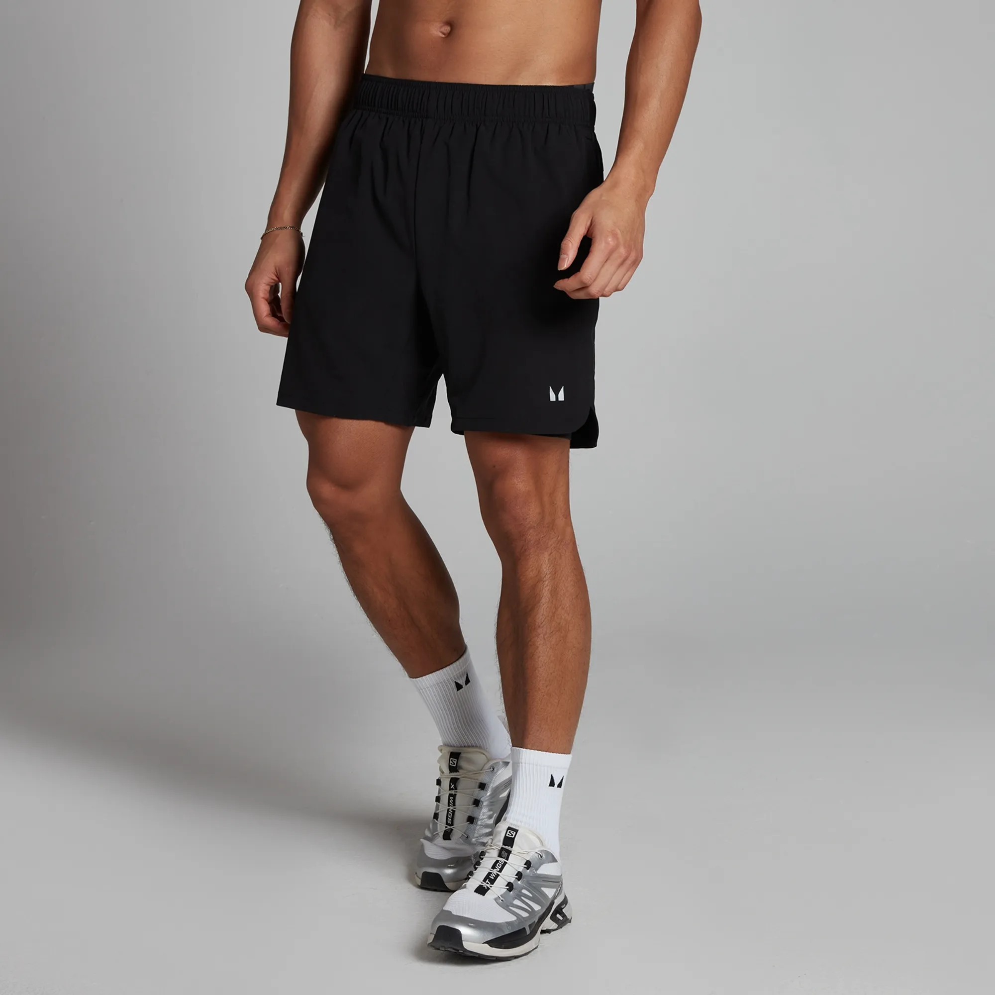 MP Men's 2-in-1 7  Training Shorts - Black - XS