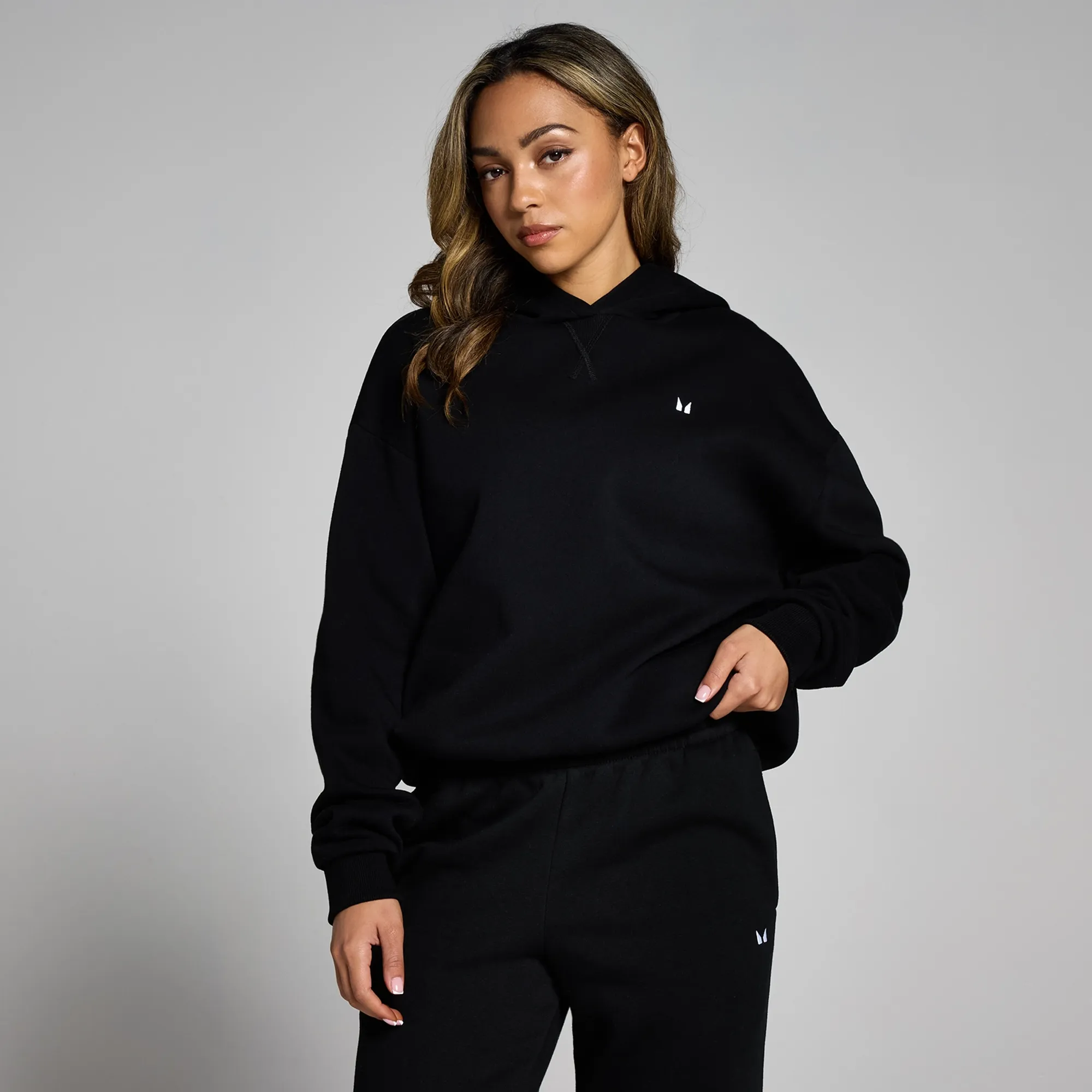 MP Women's Basics Oversized Hoodie - Black - XXS