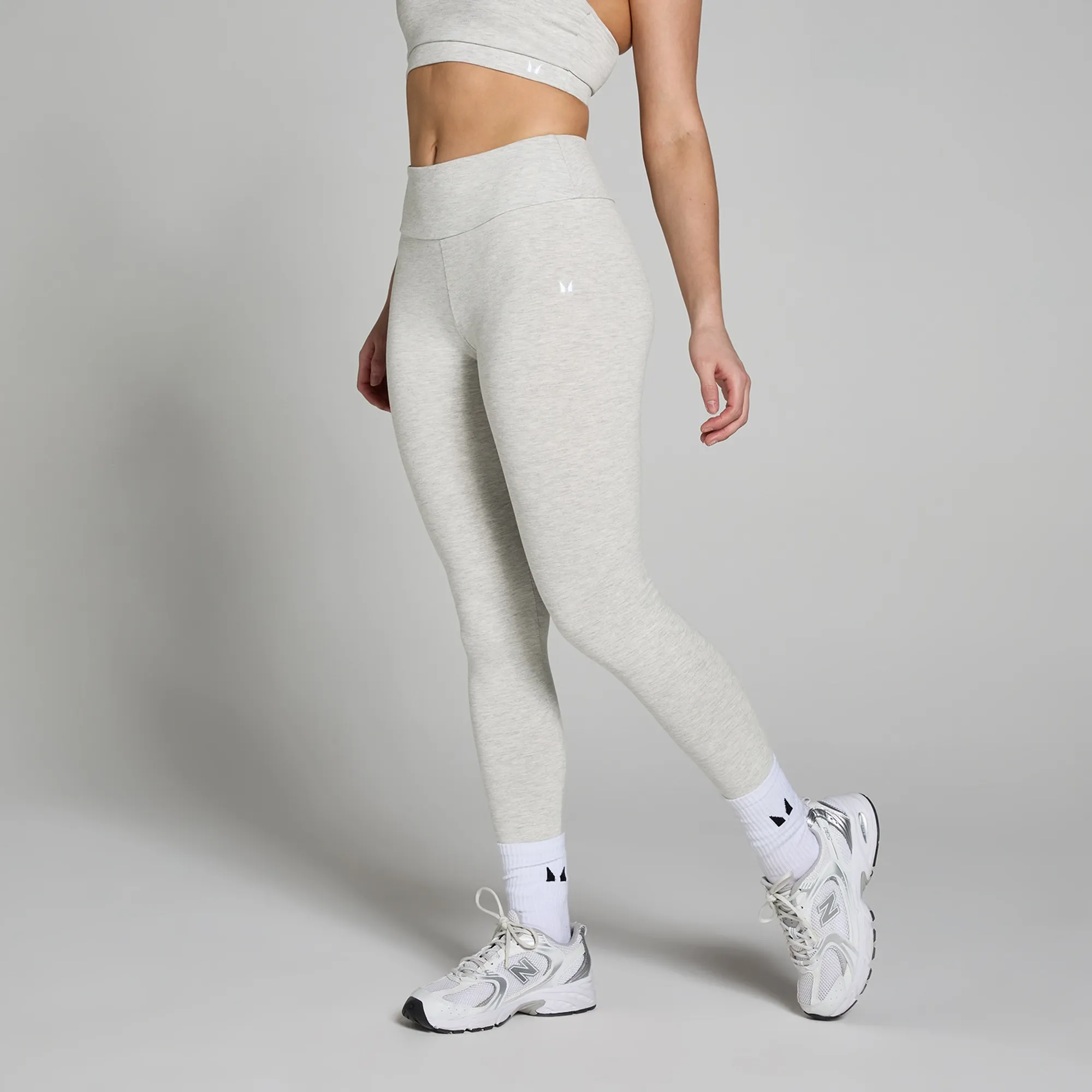 MP Women's Basics Leggings - Light Grey Marl - L
