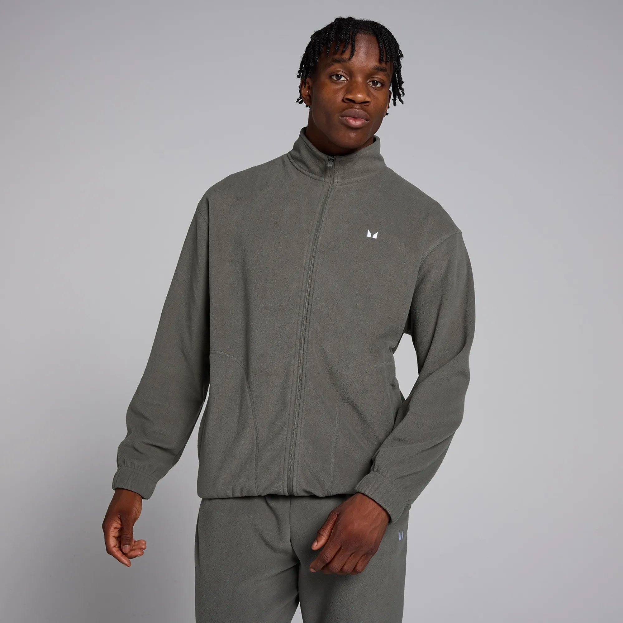 MP Men's Zip Through Fleece - Gun Metal - XS