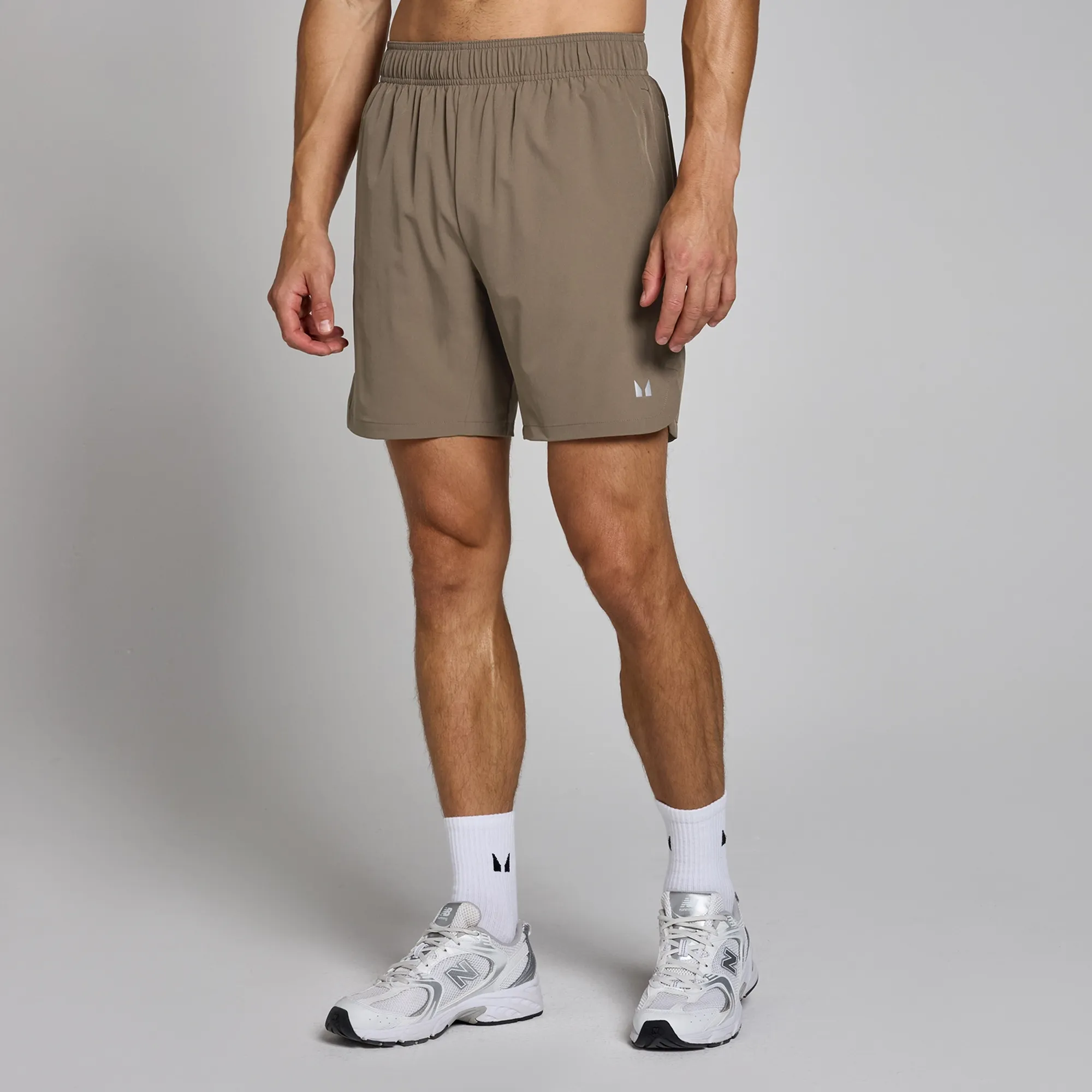 MP Men's 2-in-1 7  Training Shorts - Soft Brown - XS