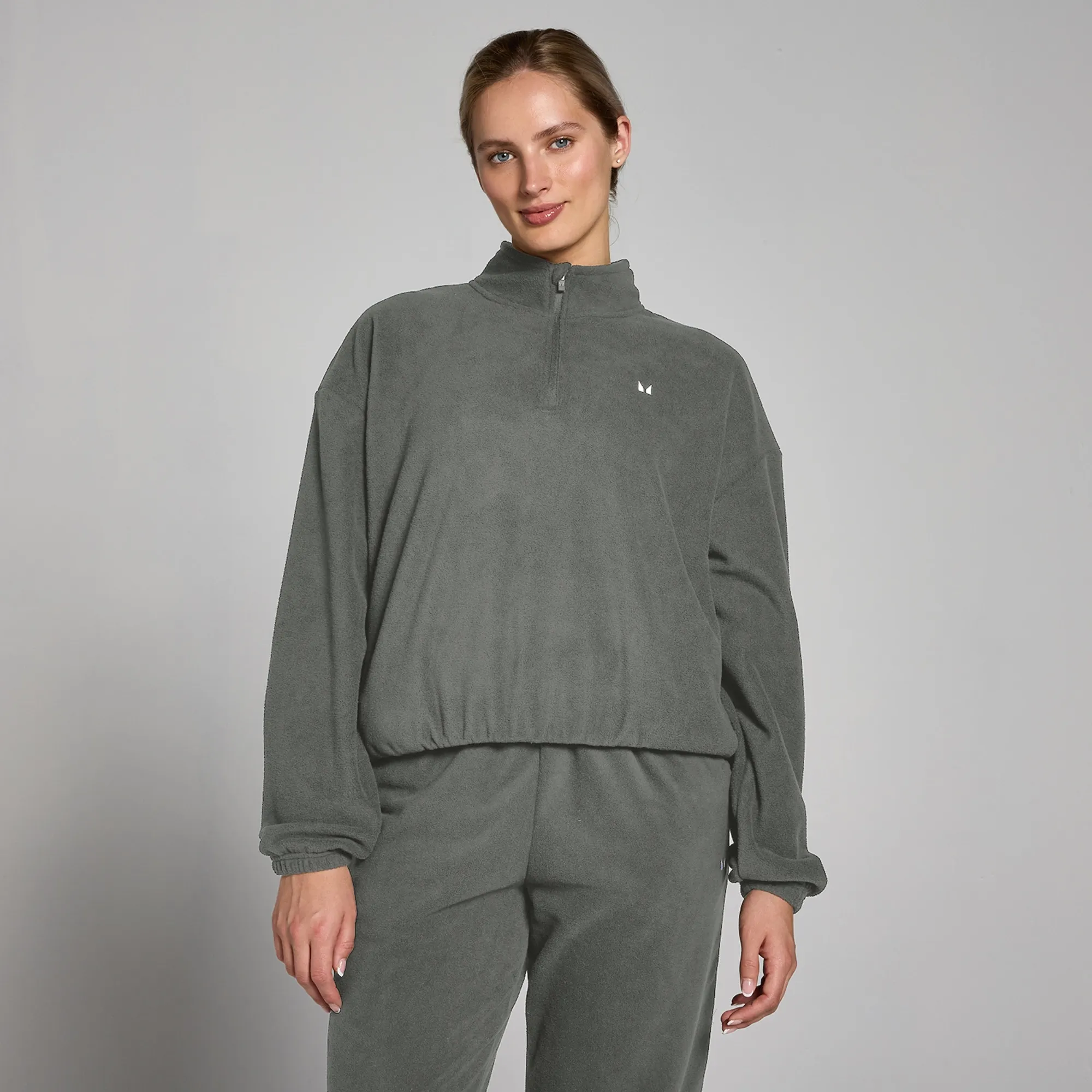 MP Women's Funnel Neck 1/4 Zip Fleece - Gunmetal - L