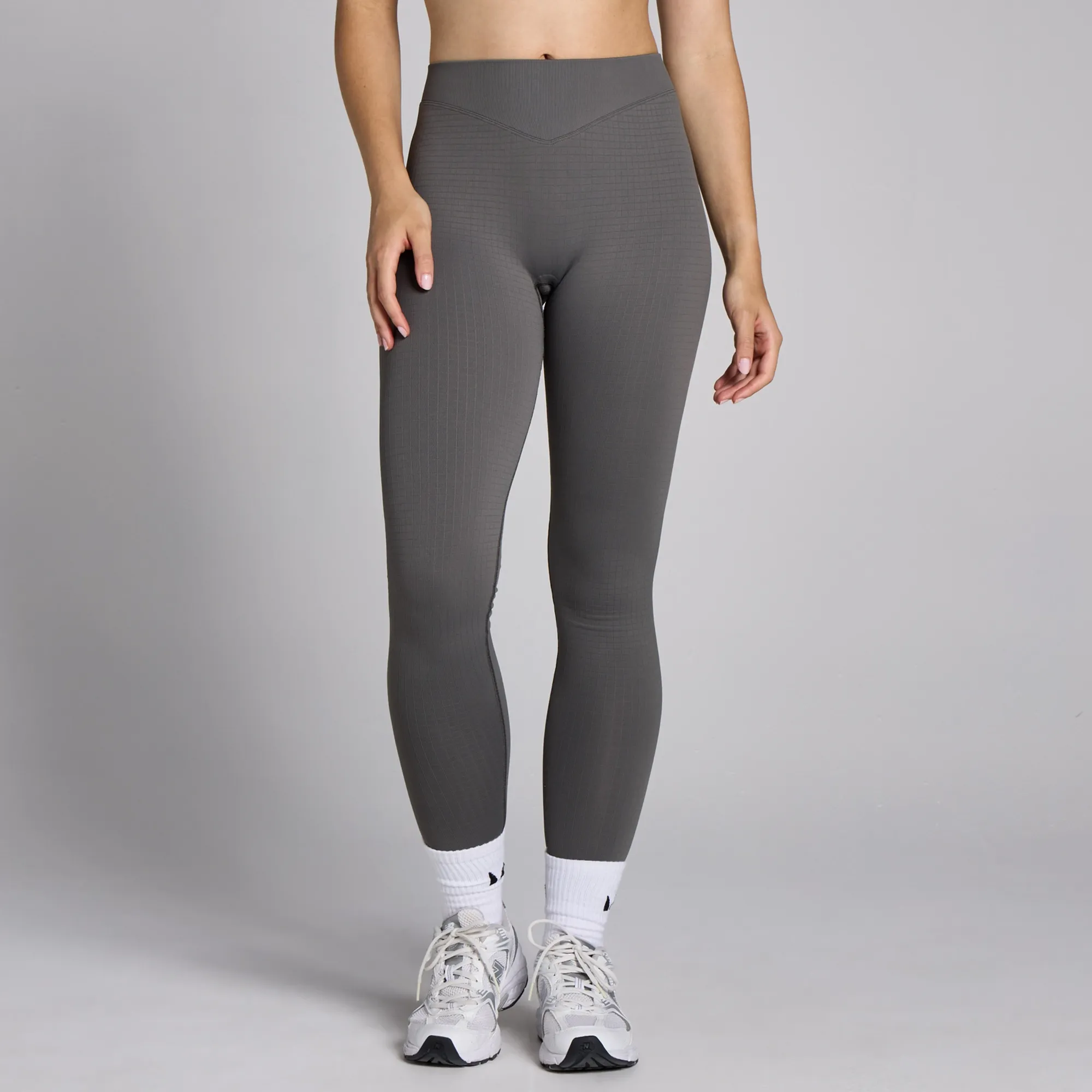 MP Women's Waffle Seamless Leggings - Gun Metal - XL