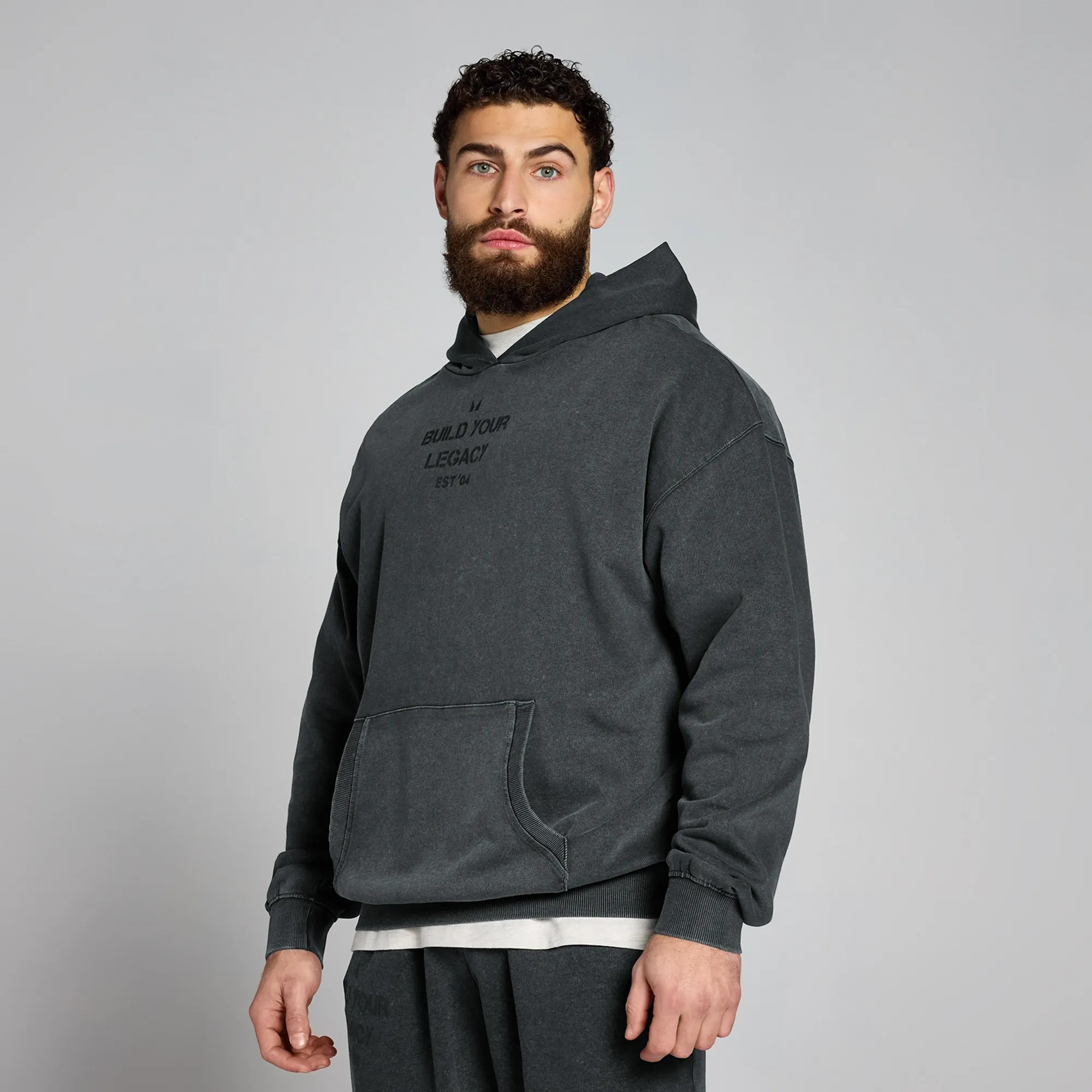 MP Origin Washed Graphic Hoodie - Washed Black - XXS-XS