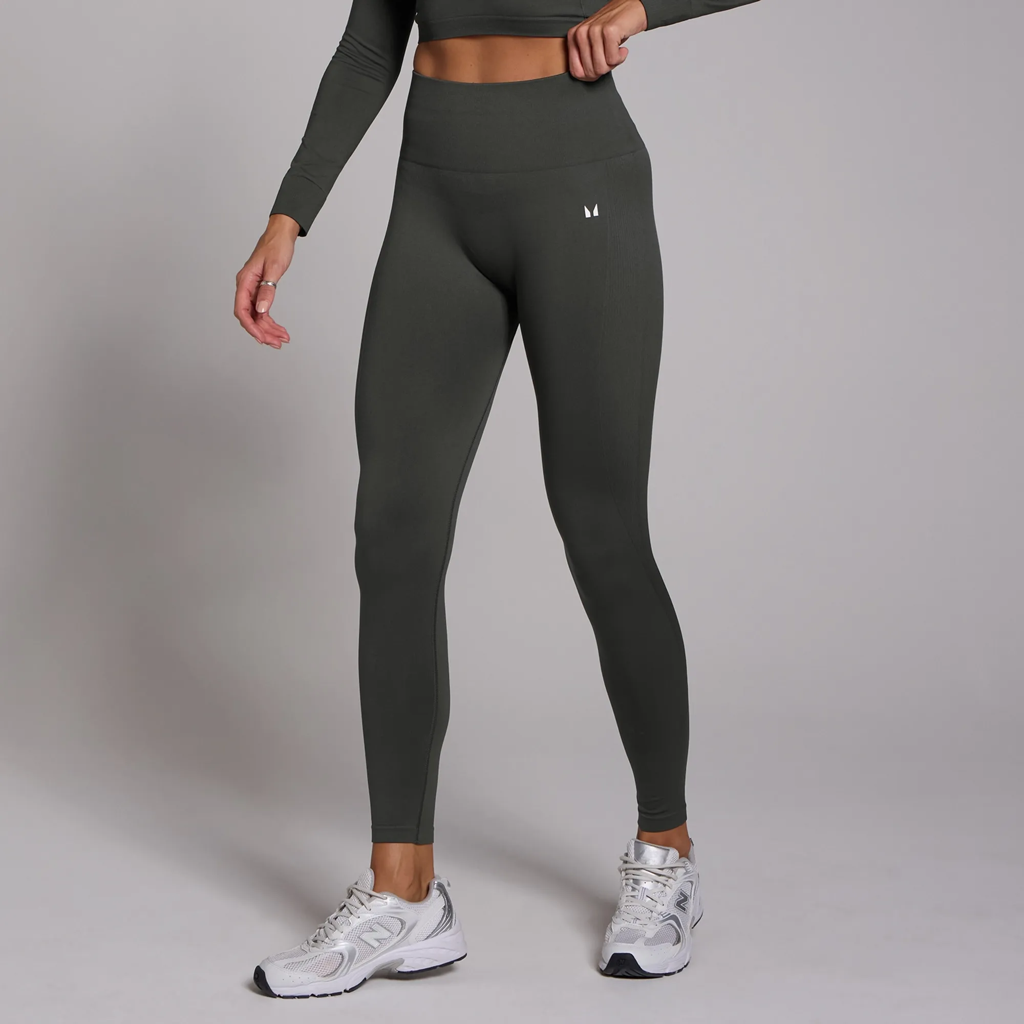 MP Women's Shape Seamless Leggings - Dark Shadow - L