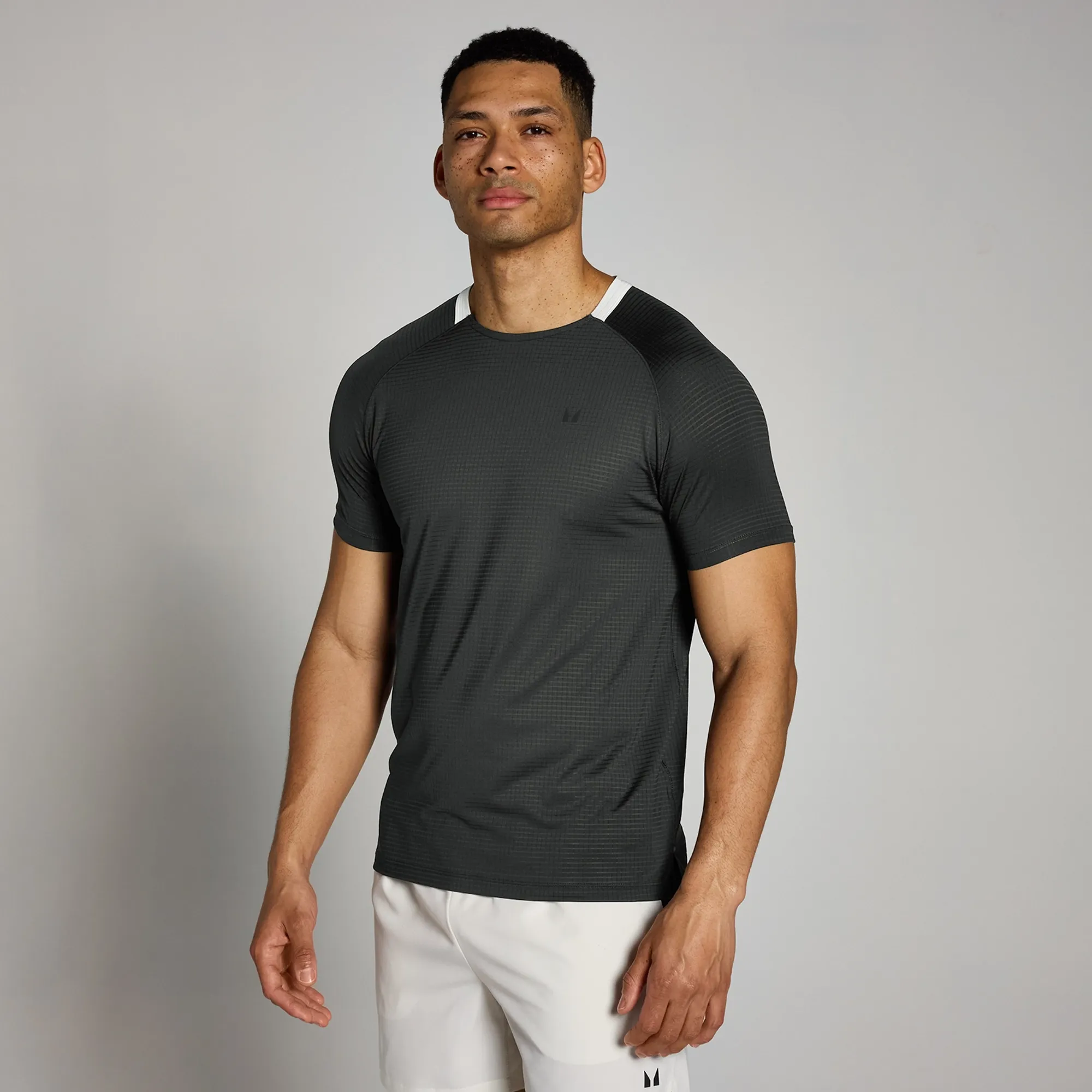 MP Men's Tempo Gridded Training Shirt - Washed Black - XS