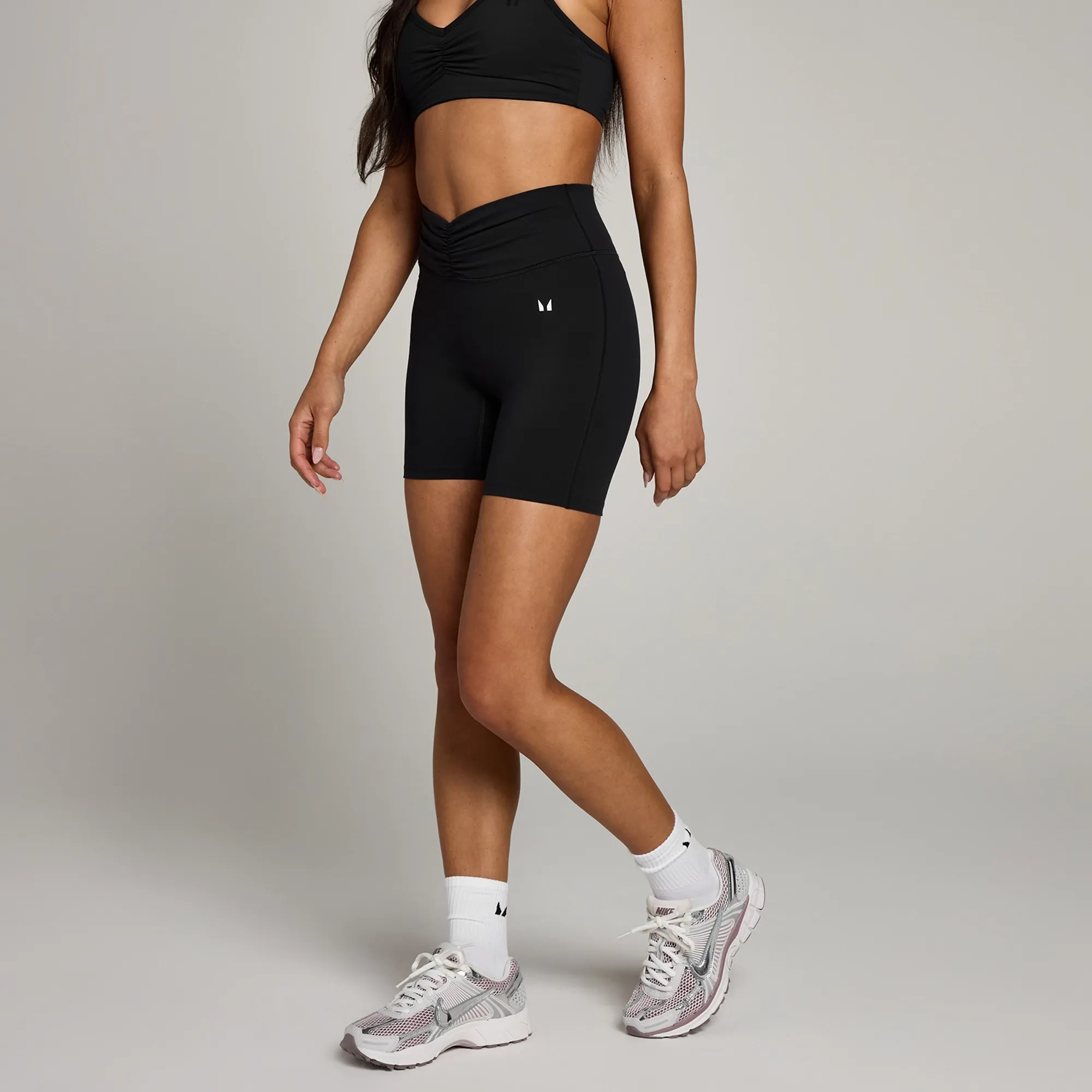 MP Women's Tempo Ruched Front Shorts - Black - XS