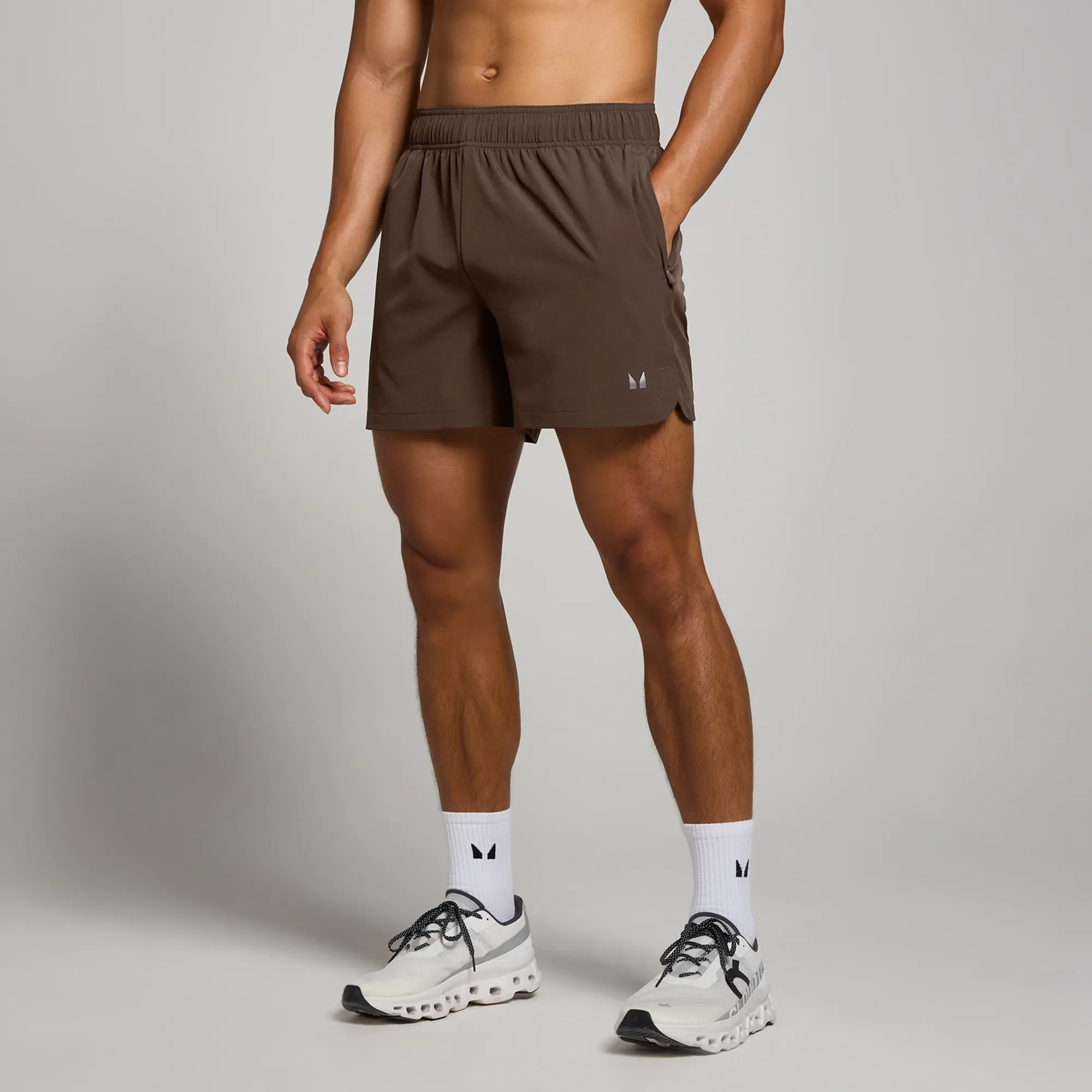 MP Men's Training 5 Inch Woven Shorts - Chocolate - M